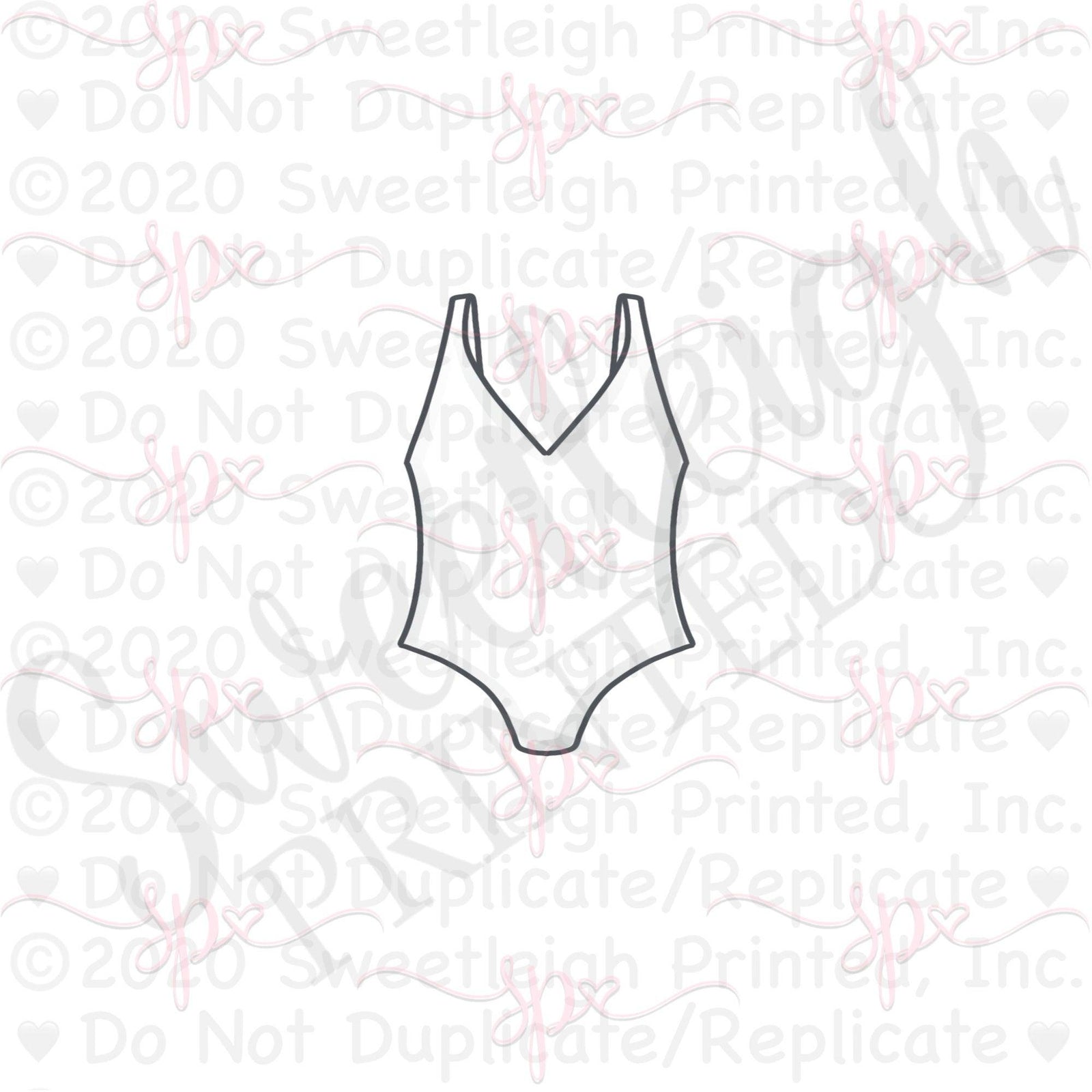 Full Basic Bathing Suit Cookie Cutter - Sweetleigh 