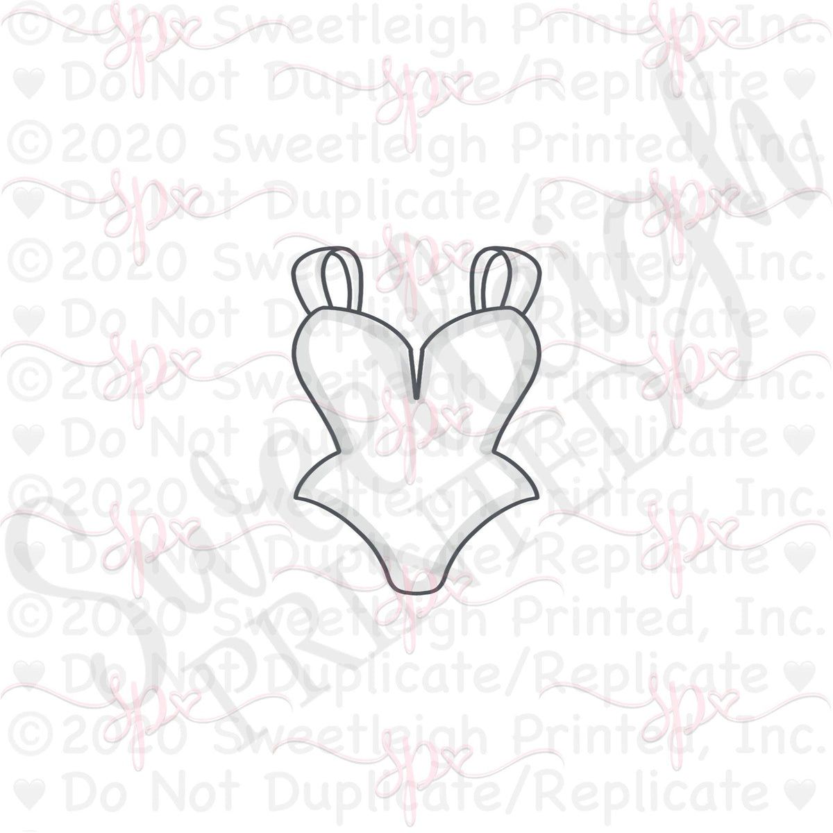 Full Deep V Bathing Suit Cookie Cutter - Sweetleigh 