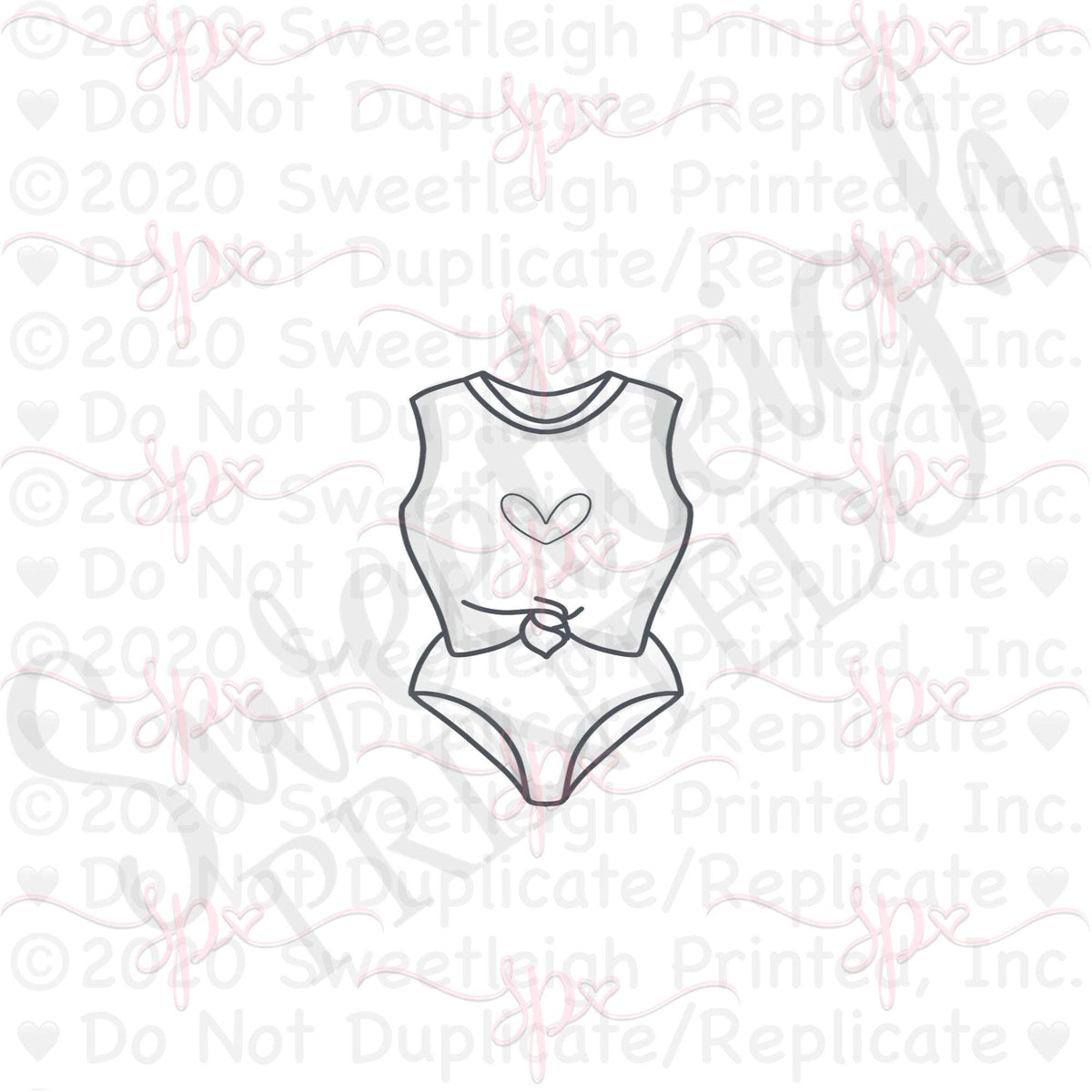 Full Knotted Tank Bathing Suit Cookie Cutter - Sweetleigh 