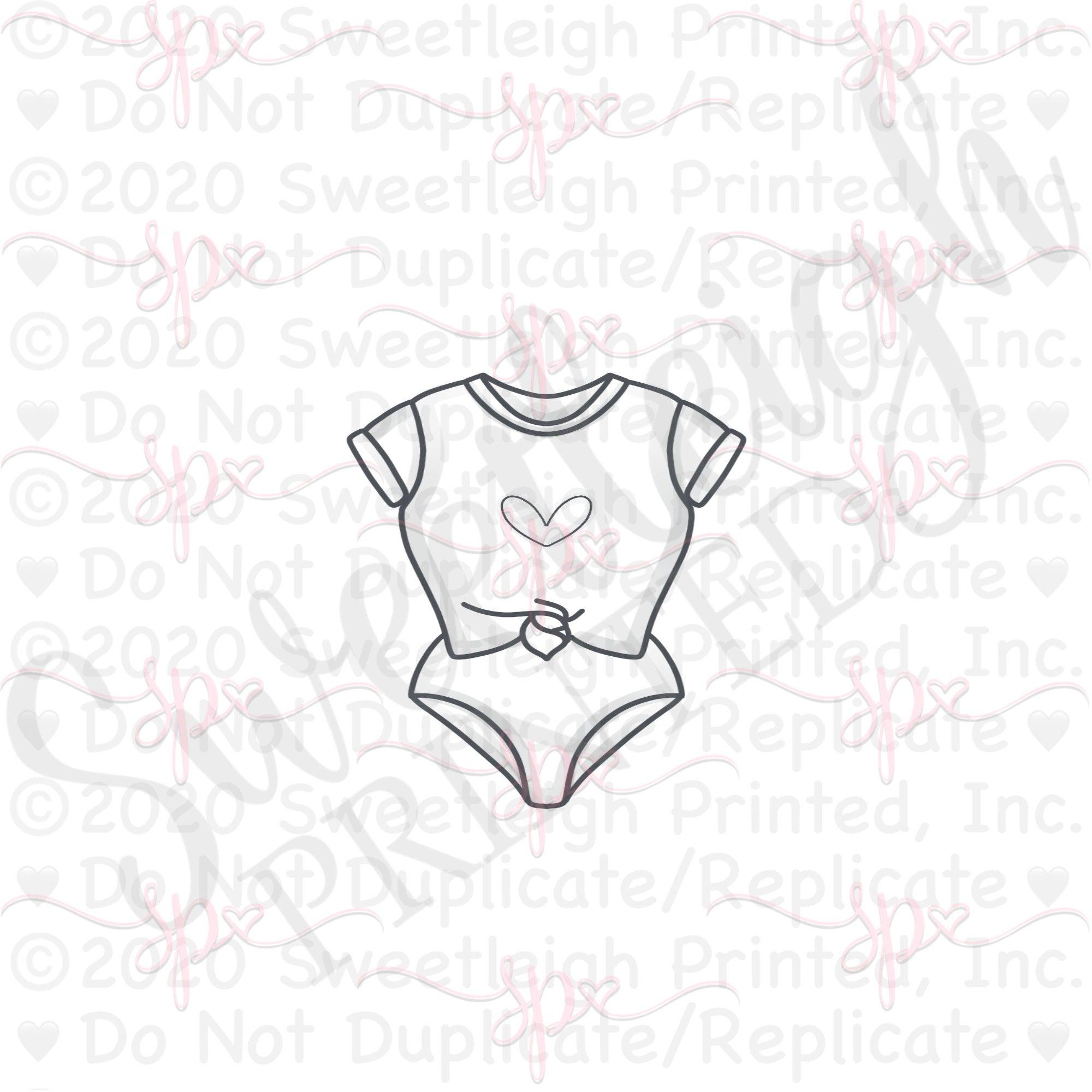 Full Knotted Tee Bathing Suit Cookie Cutter - Sweetleigh 