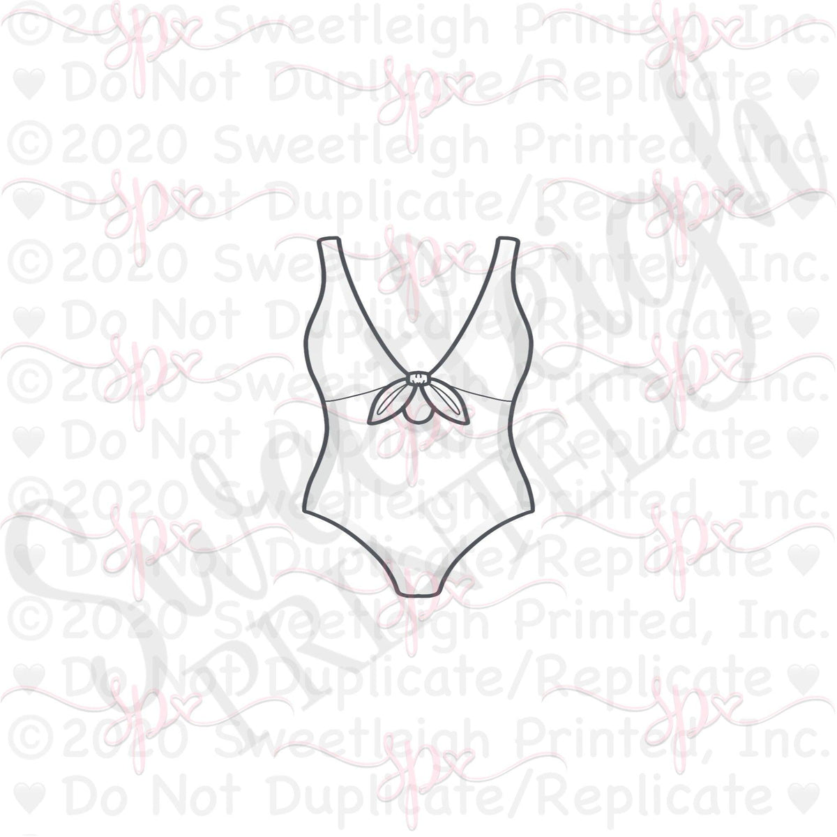 Full Knotted V Bathing Suit Cookie Cutter - Sweetleigh 