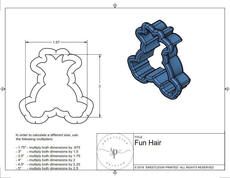 Fun Hair Cookie Cutter - Sweetleigh 