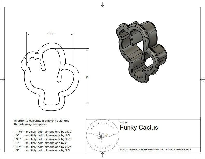 Funky Cactus Cookie Cutter - Sweetleigh 
