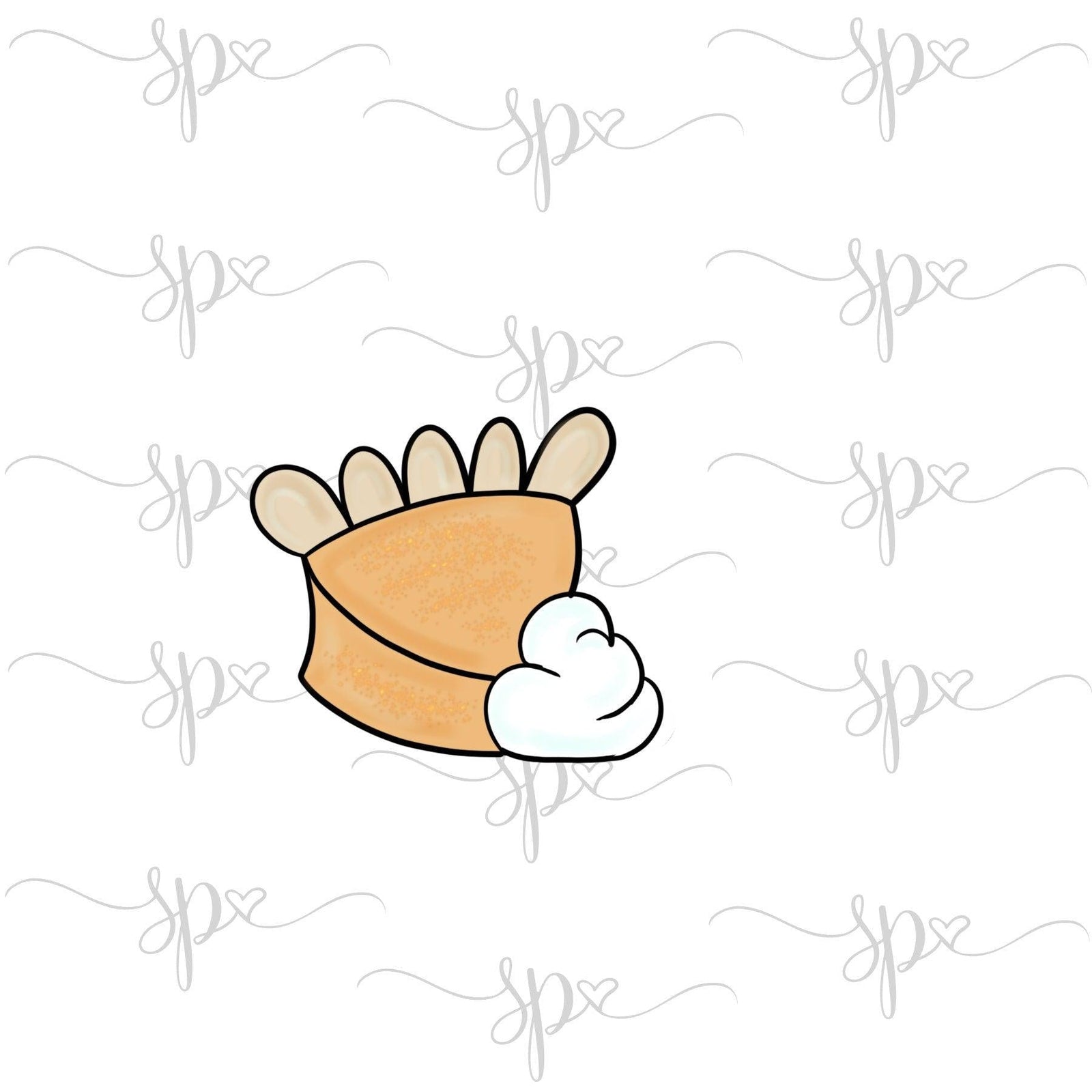 Funky Pie Slice with Whip Cream Cookie Cutter - Sweetleigh 