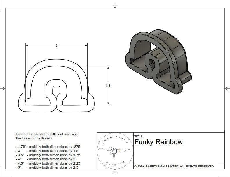 Funky Rainbow Cookie Cutter - Sweetleigh 