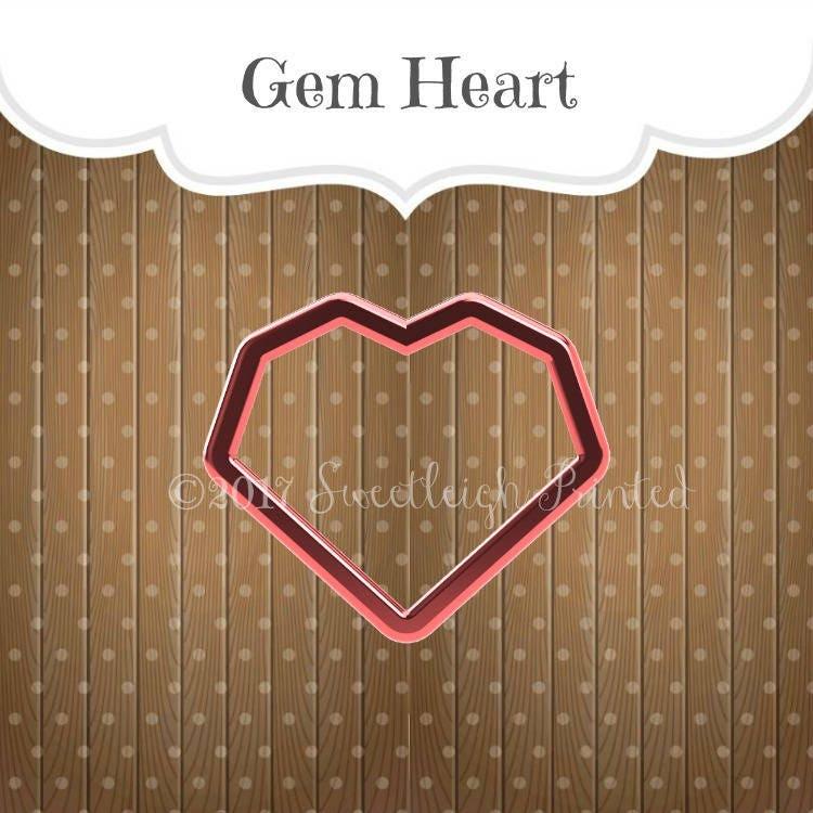 Gem Heart Cookie Cutter - Sweetleigh 