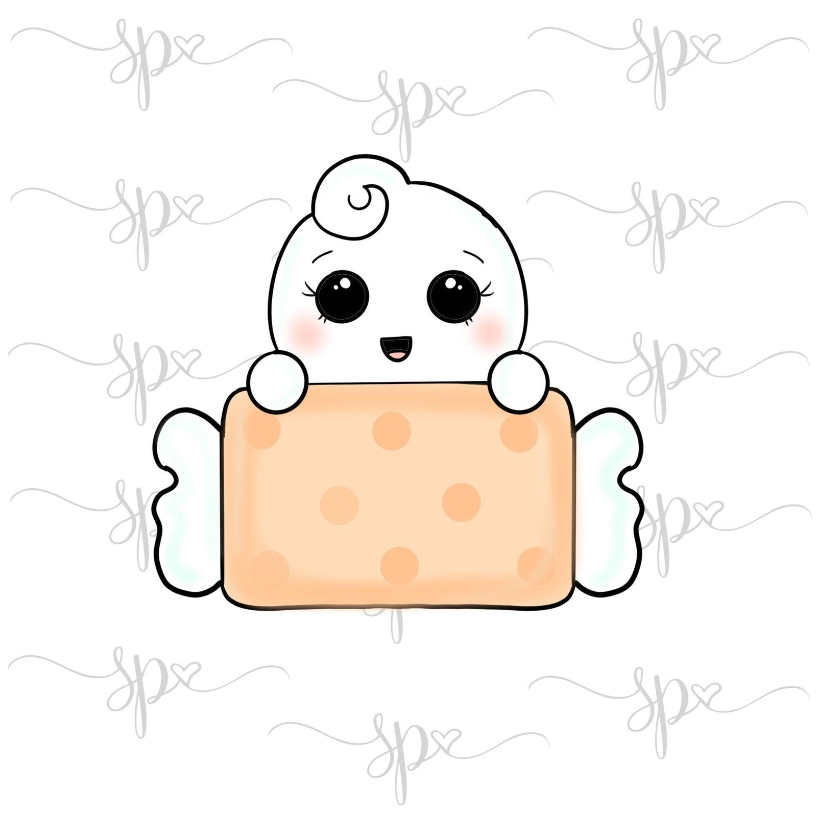 Ghost Candy Plaque Cookie Cutter - Sweetleigh 