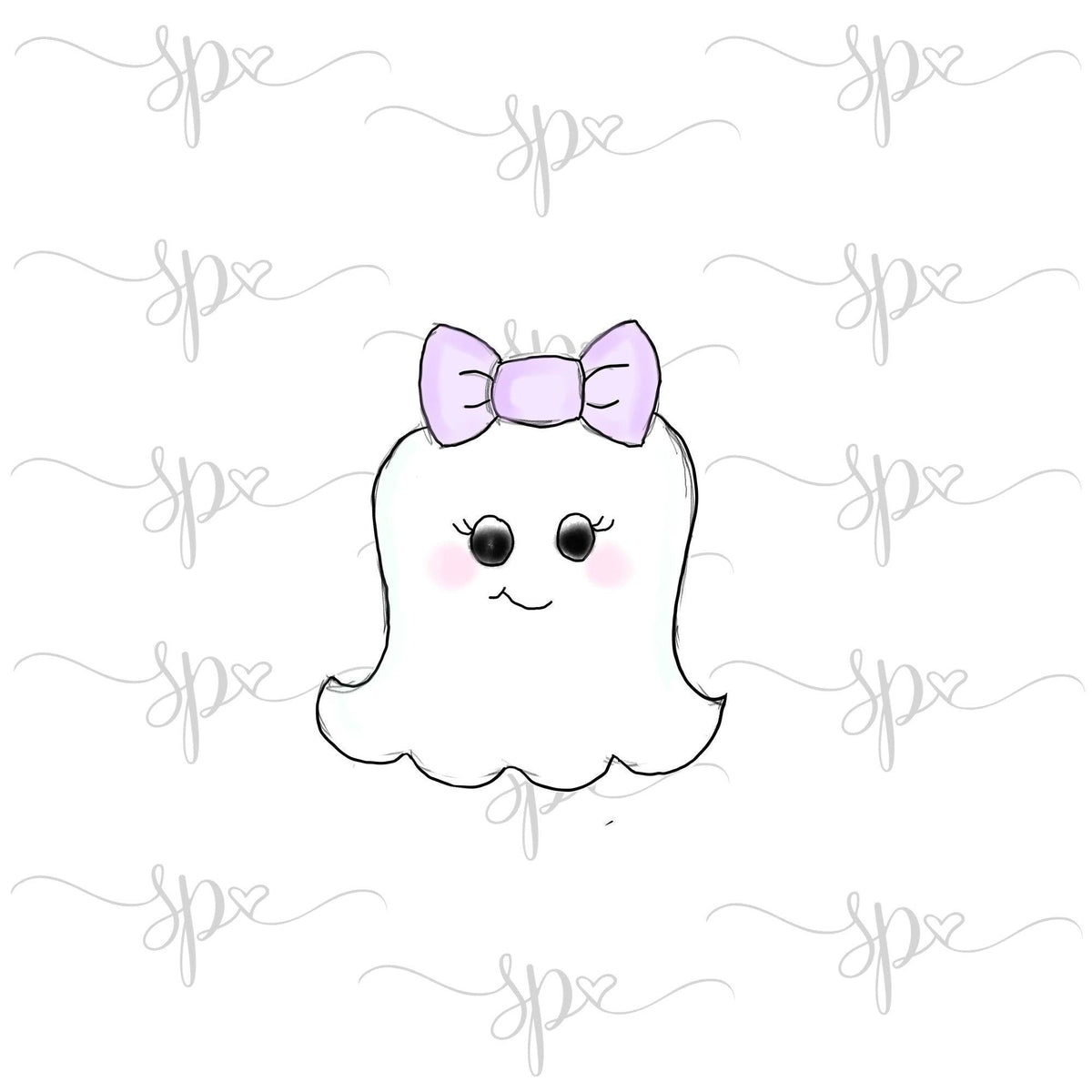 Ghost with Bow Cookie Cutter - Sweetleigh 