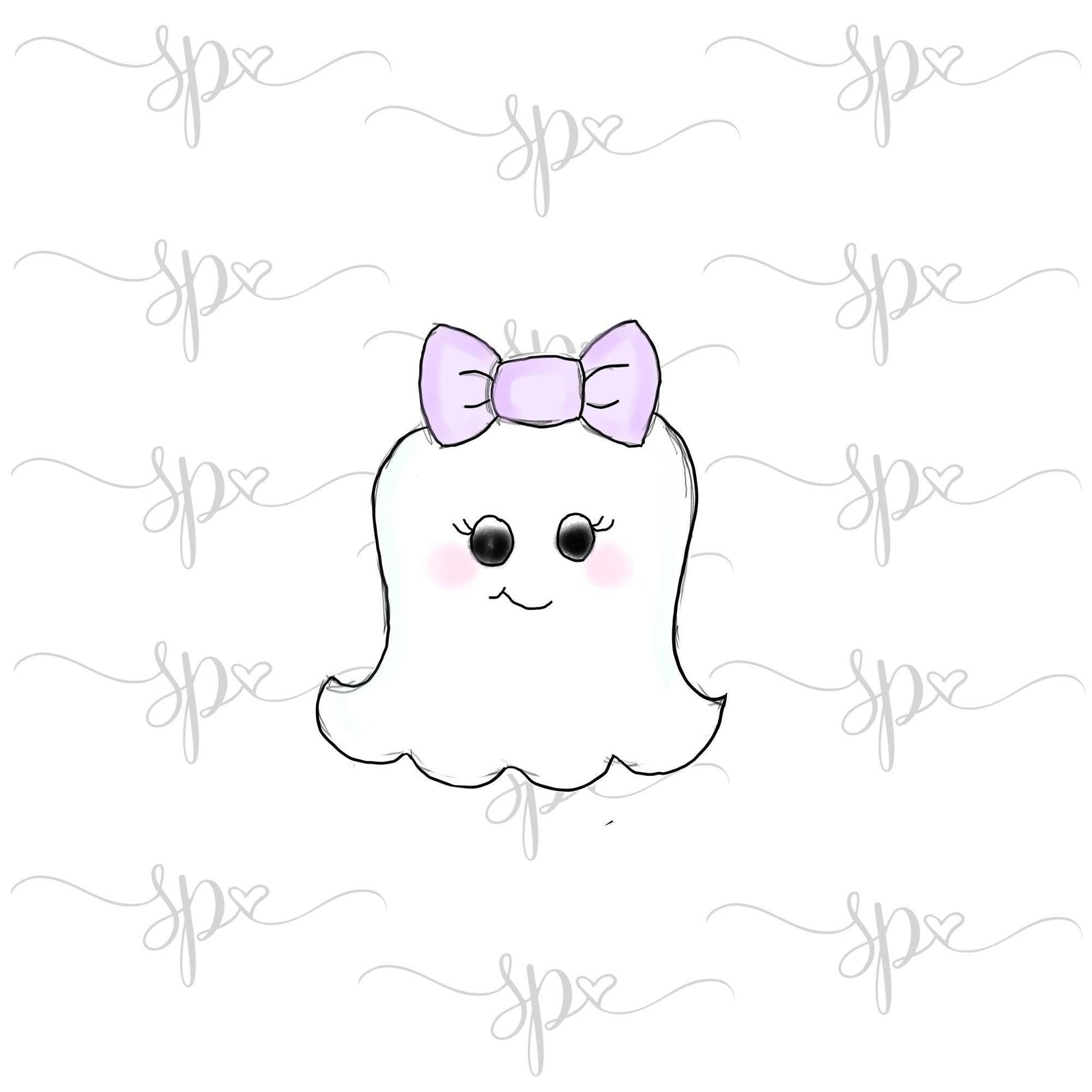 Ghost with Bow Cookie Cutter - Sweetleigh 