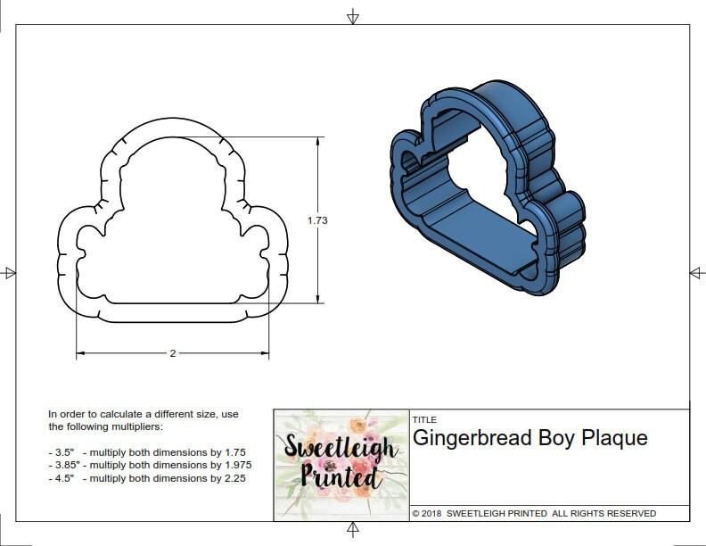 Gingerbread Candy Plaque Cookie Cutter - Sweetleigh 