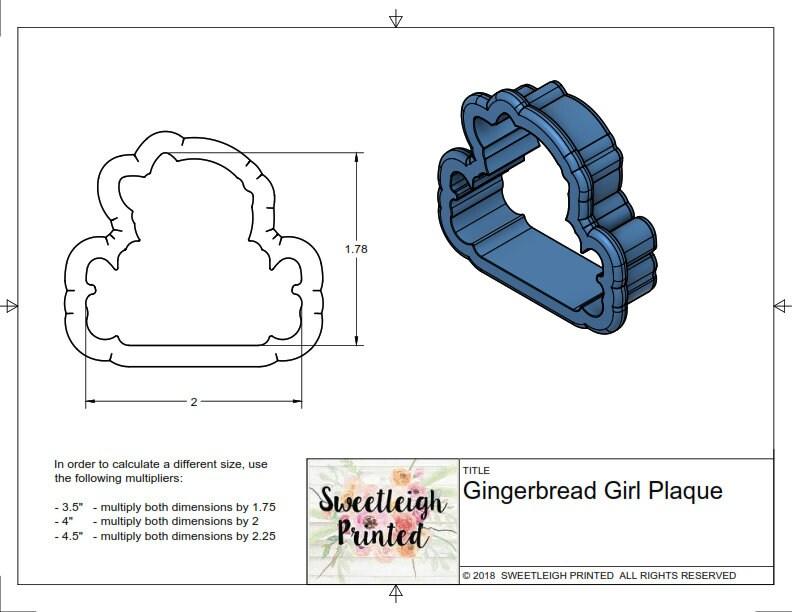 Gingerbread Candy Plaque Cookie Cutter - Sweetleigh 