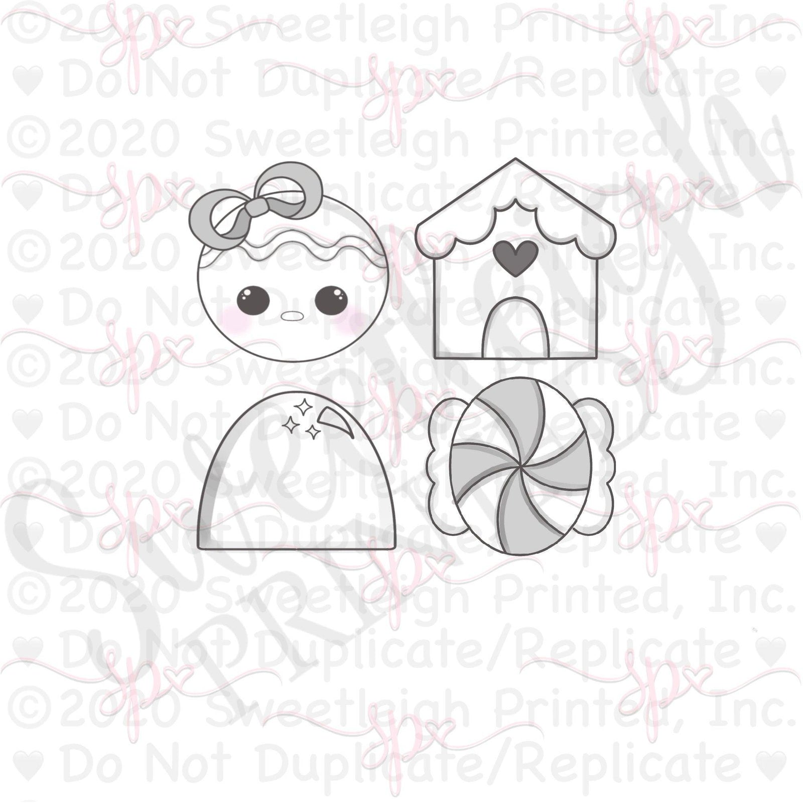 Gingerbread Mini Cookie Cutter Set - Sweetleigh 
