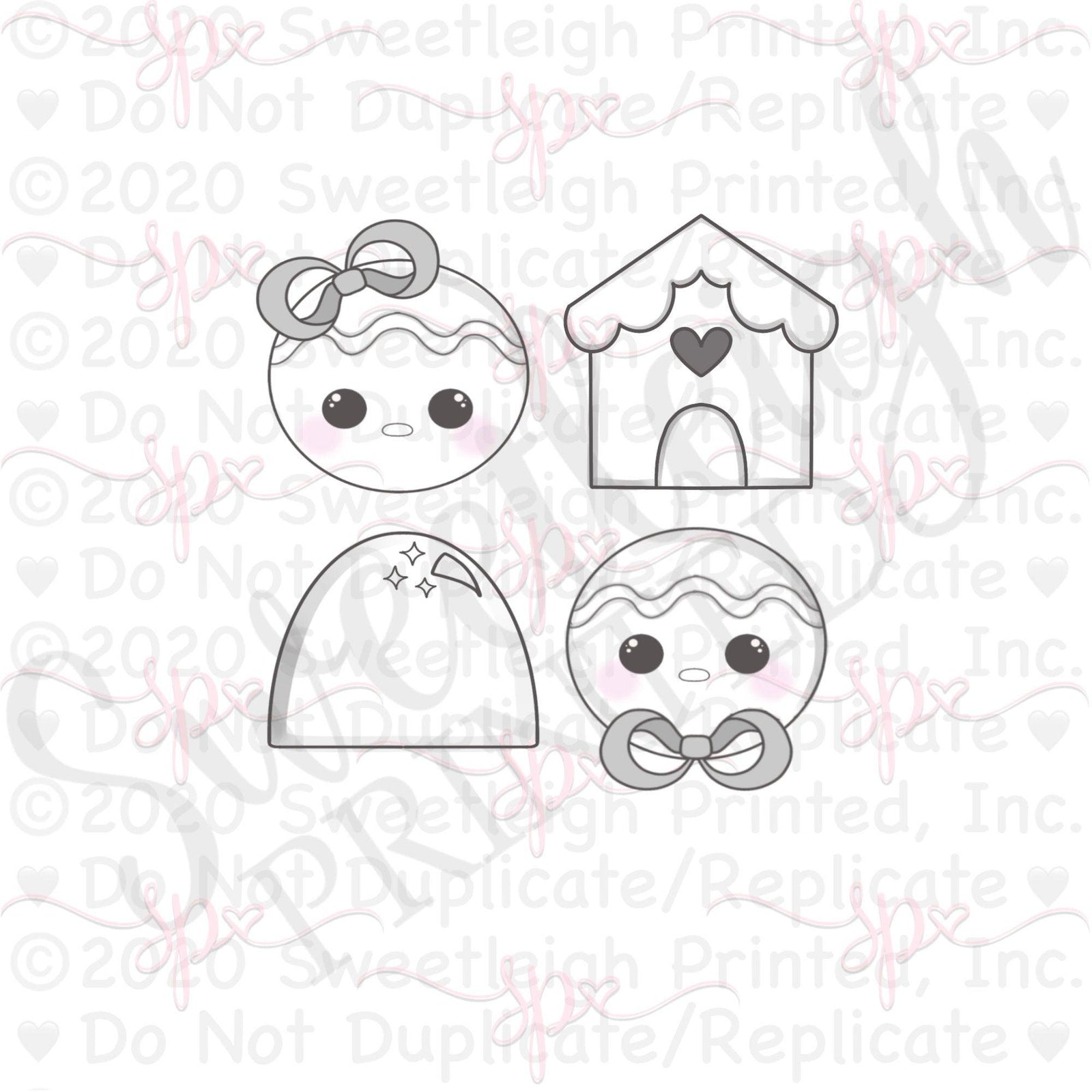 Gingerbread Mini Cookie Cutter Set - Sweetleigh 