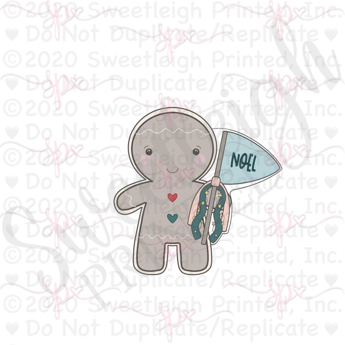 Gingy with Pennant 2021 Cookie Cutter - Sweetleigh 