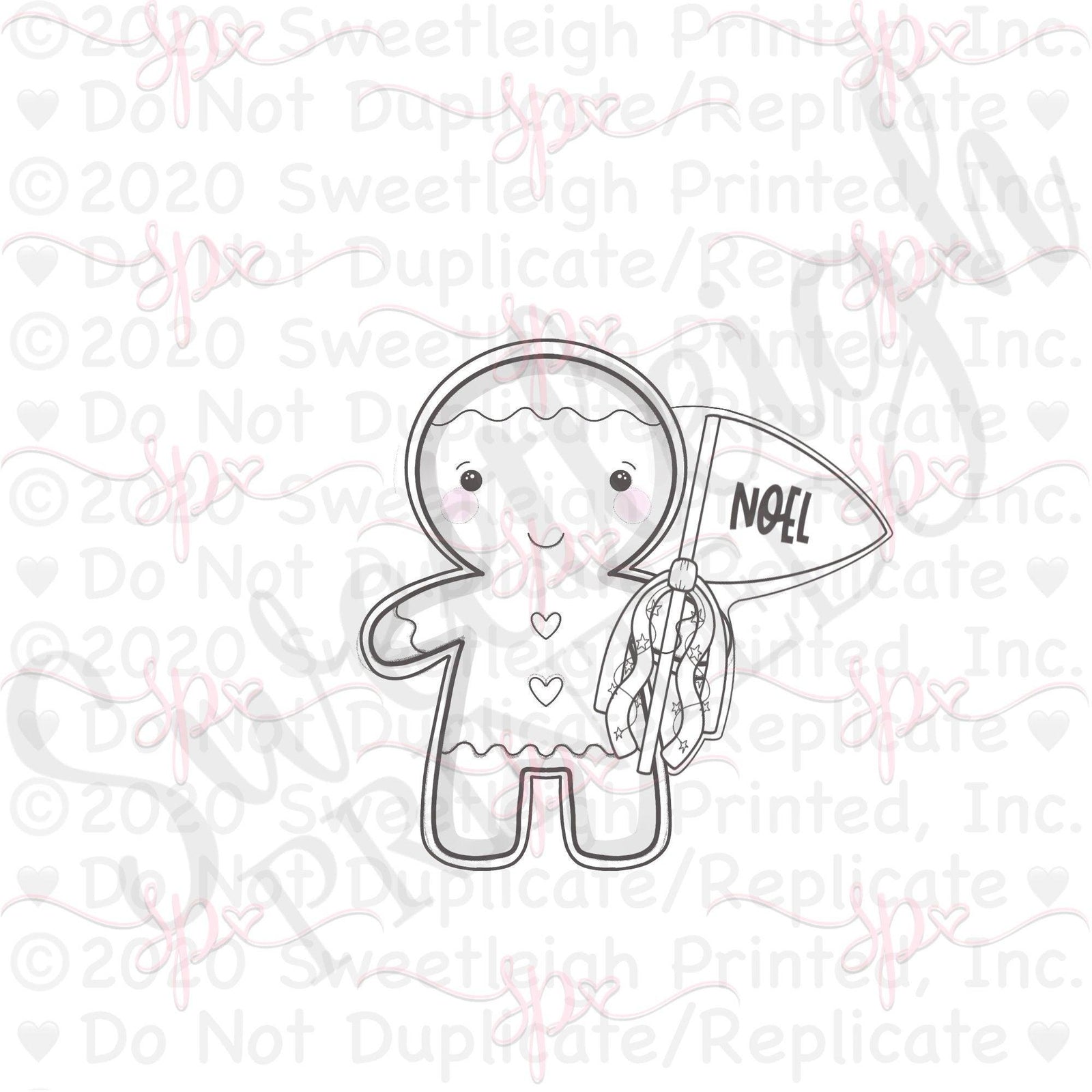 Gingy with Pennant 2021 Cookie Cutter - Sweetleigh 