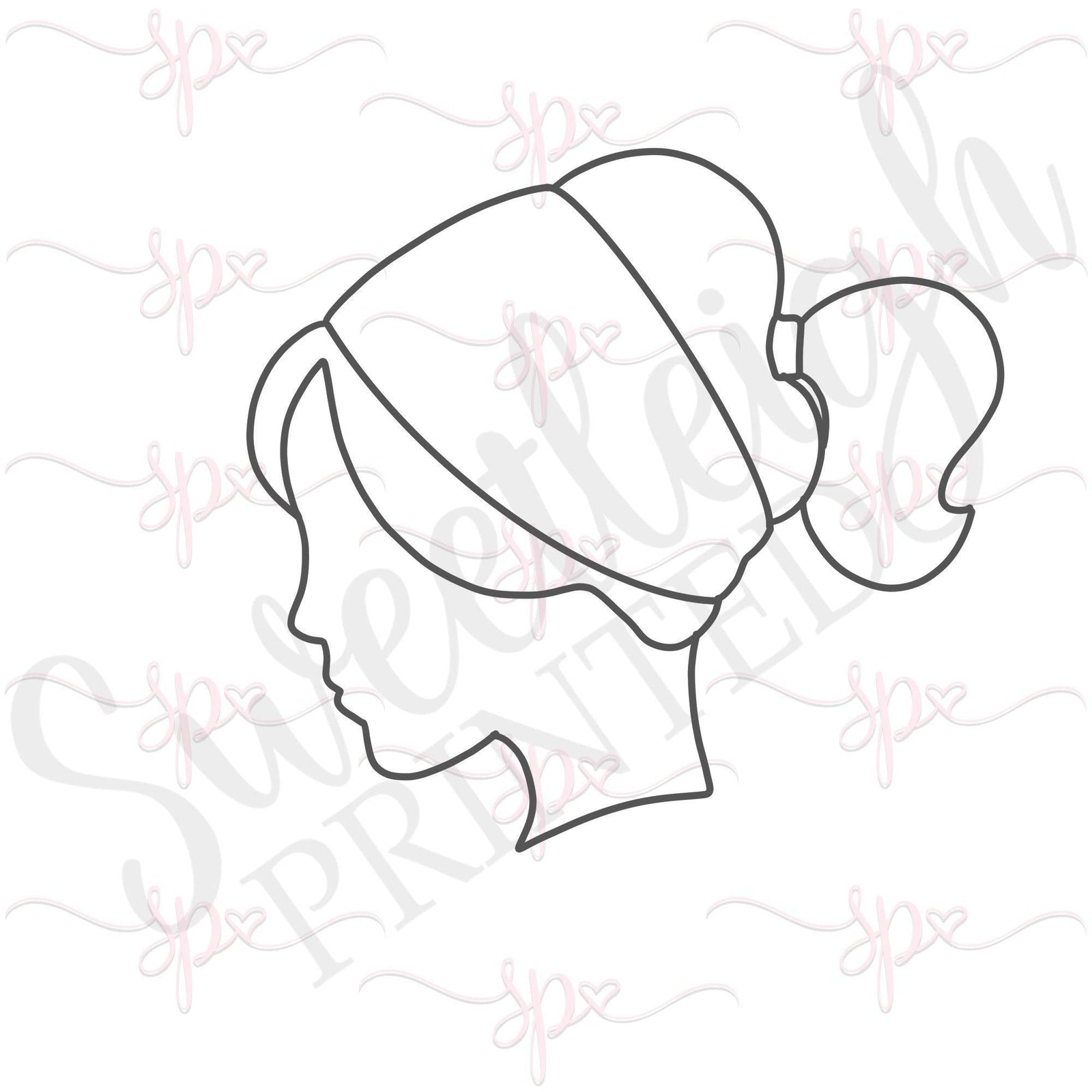 Girl Silhouette 1 Cookie Cutter - Sweetleigh 