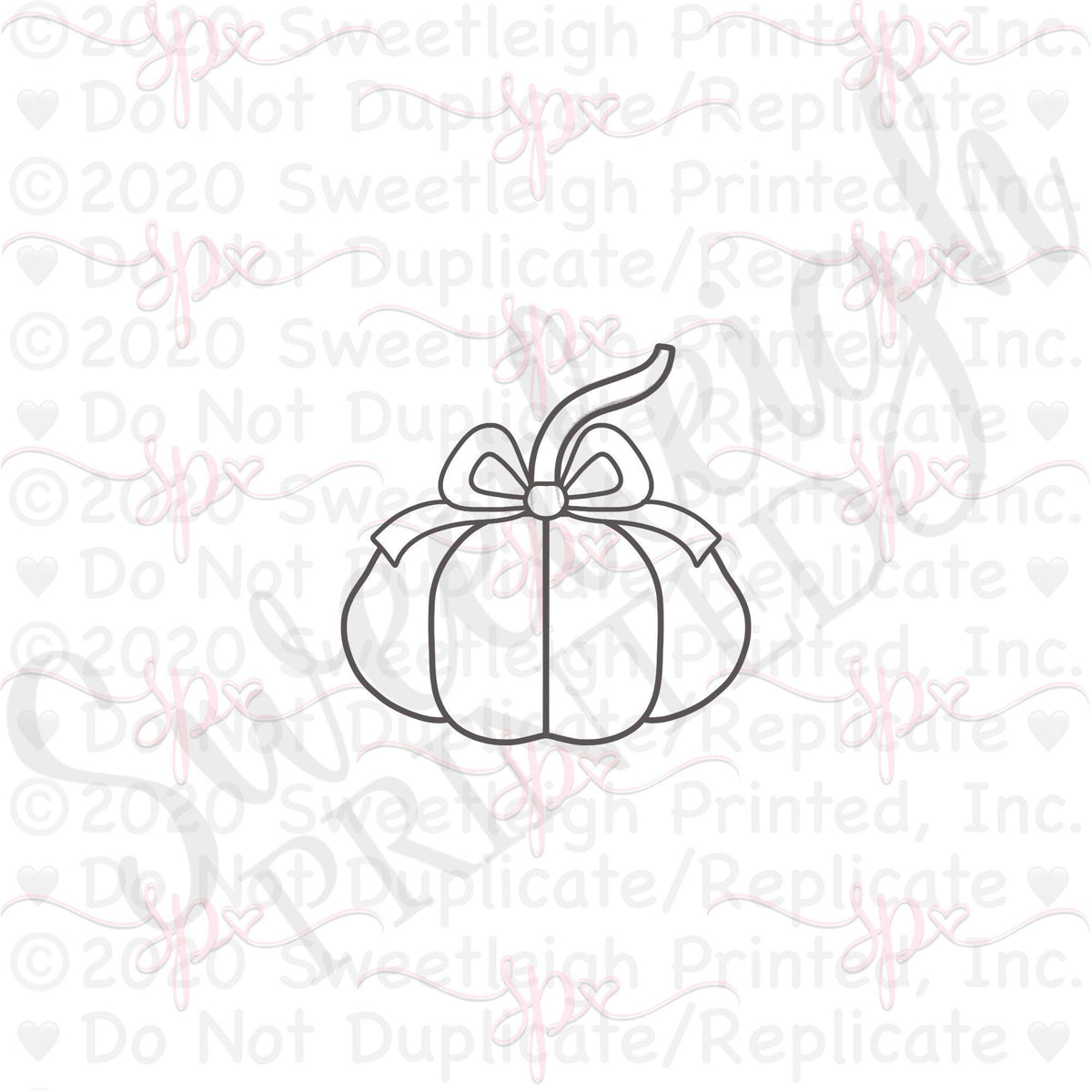 Girly Autumn Pumpkin Cookie Cutter - Sweetleigh 