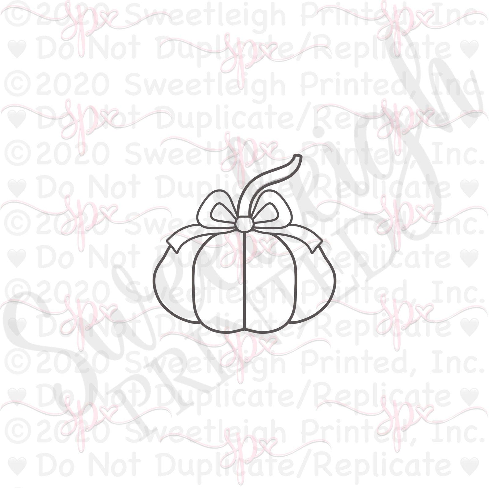 Girly Autumn Pumpkin Cookie Cutter - Sweetleigh 