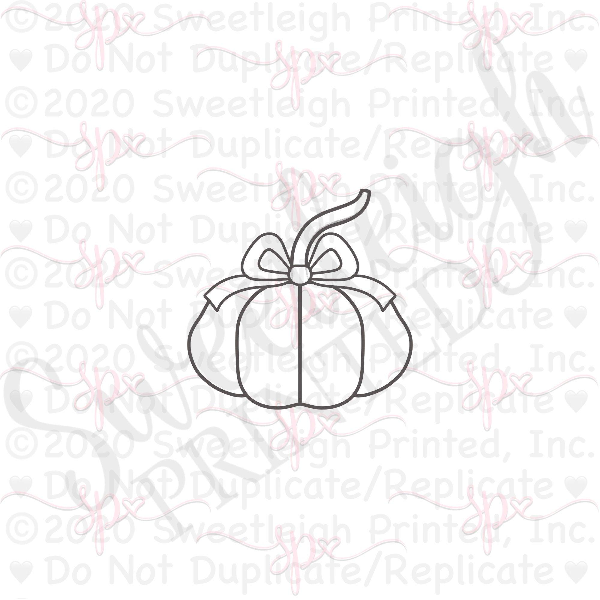 Girly Autumn Pumpkin Cookie Cutter - Sweetleigh 
