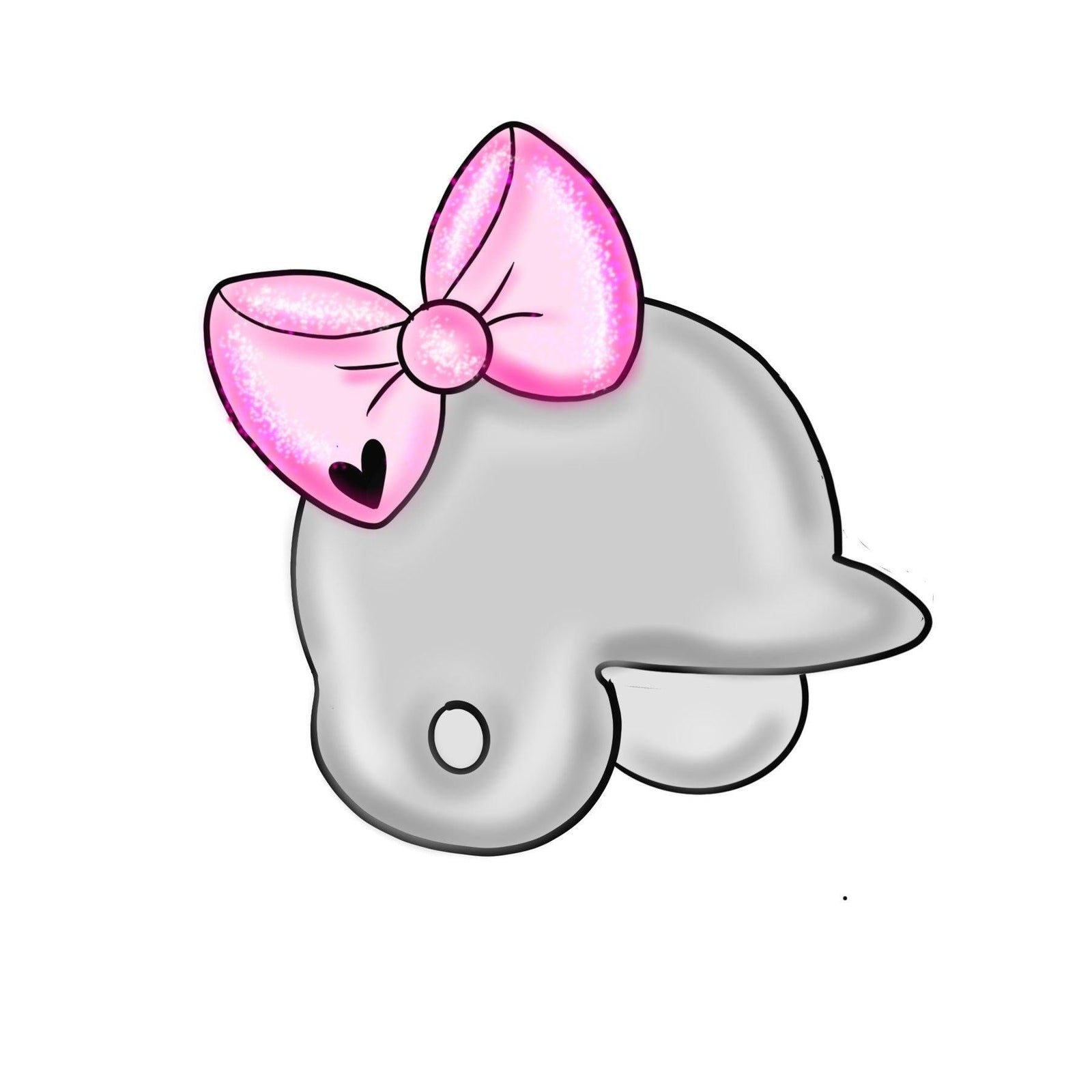 Girly Baseball Helmet Cookie Cutter - Sweetleigh 