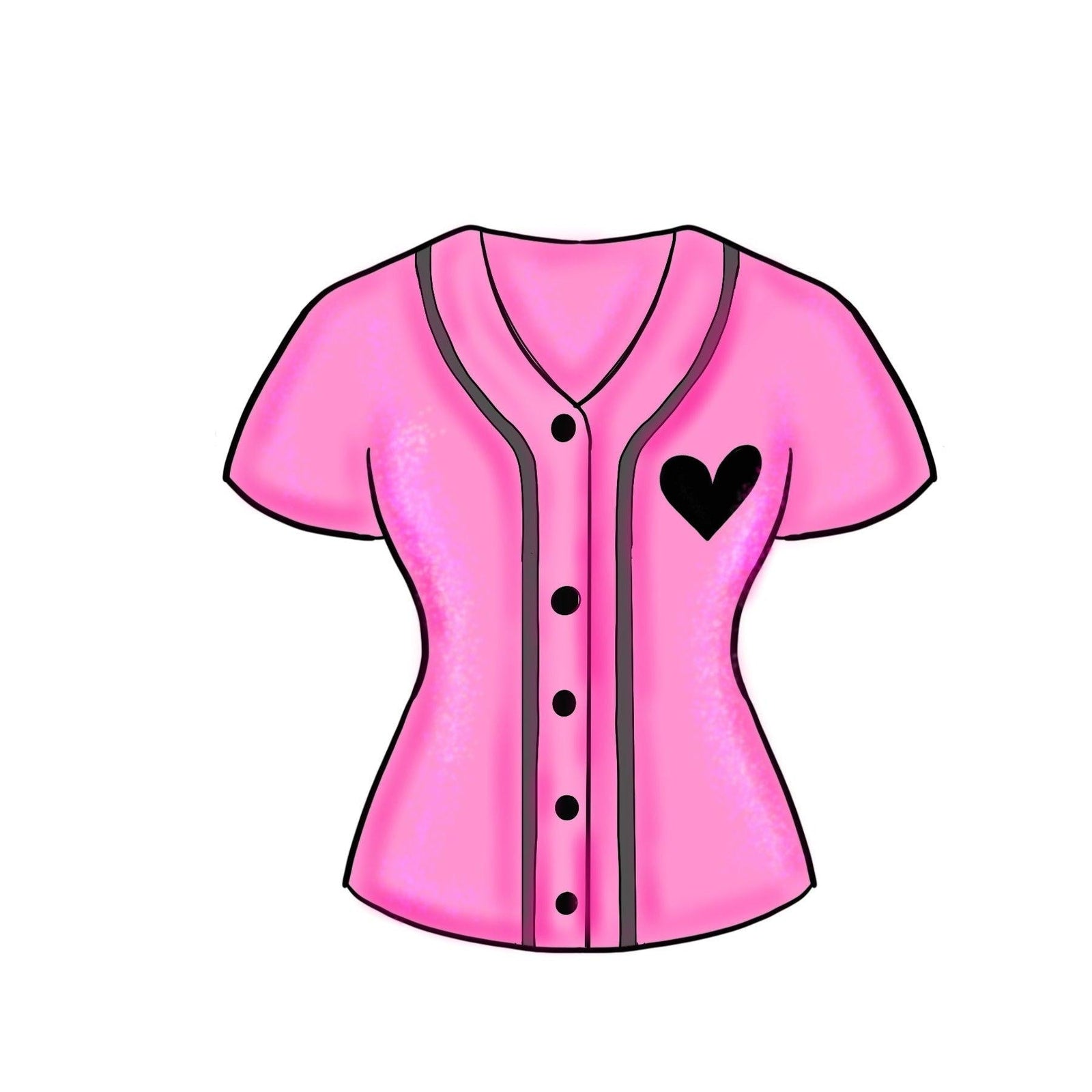 Girly Baseball Jersey Cookie Cutter - Sweetleigh 