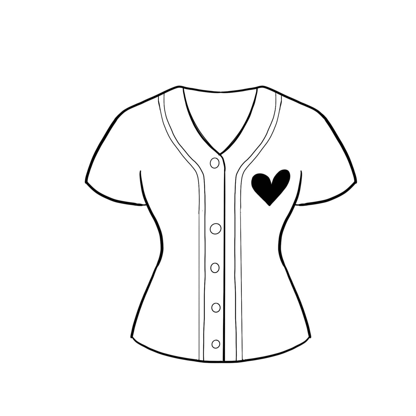 Girly Baseball Jersey Cookie Cutter - Sweetleigh 