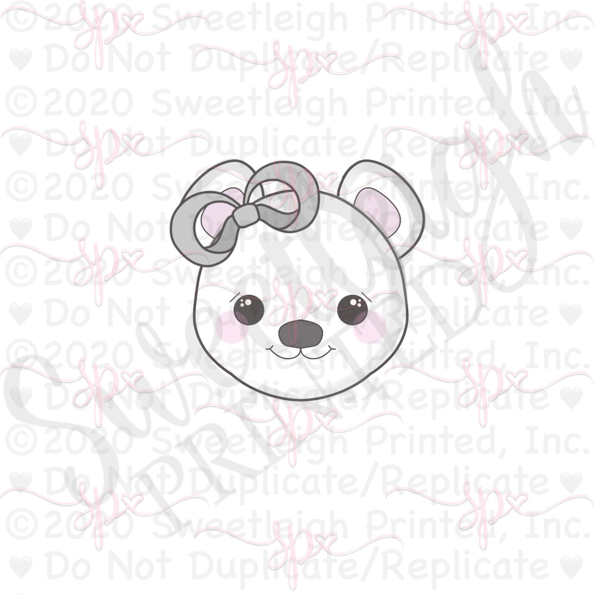 Girly Bear Face ADD-ON for the 3 Piece Set - Sweetleigh 