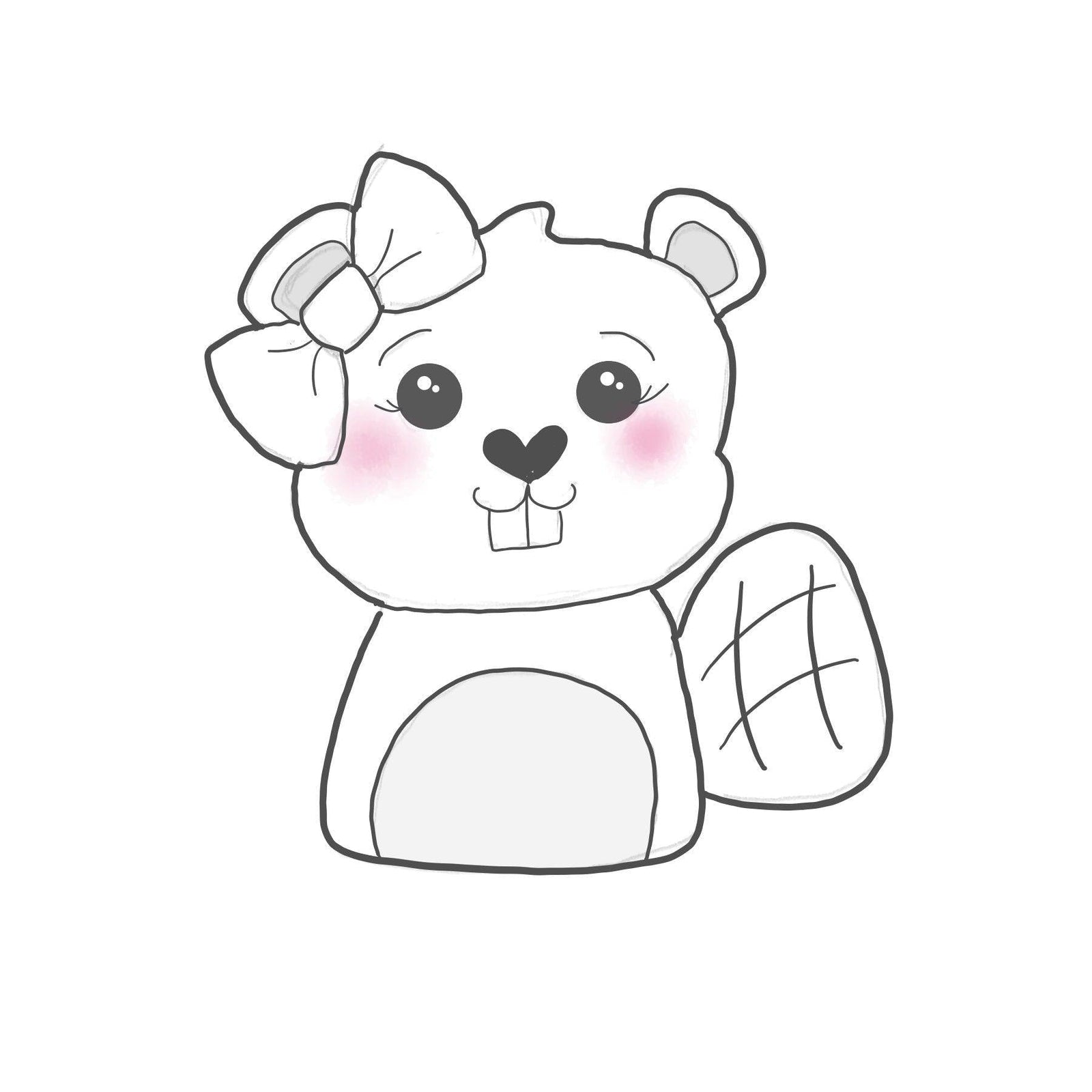 Girly Beaver Cookie Cutter - Sweetleigh 