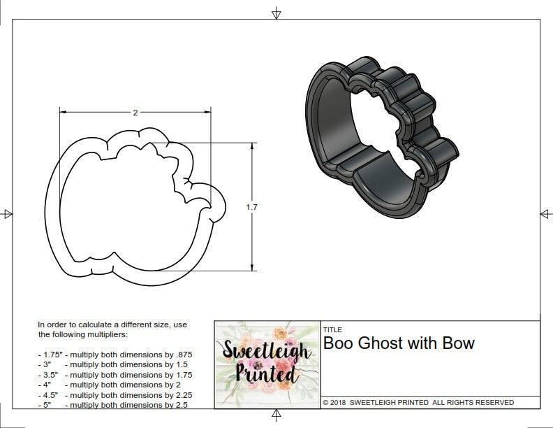 Girly Boo Ghost Cookie Cutter - Sweetleigh 