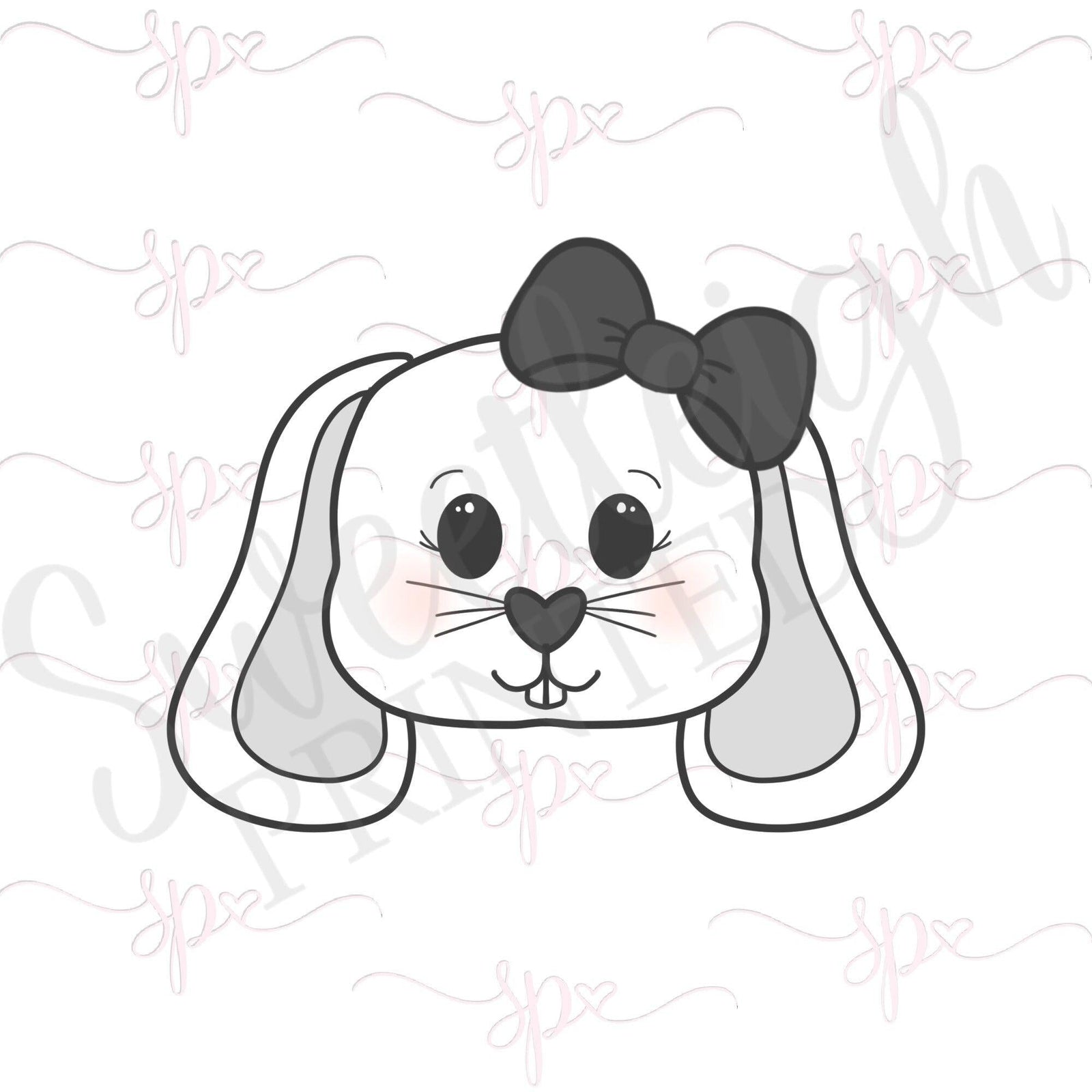 Girly Bunny Face 2020 Cookie Cutter - Sweetleigh 