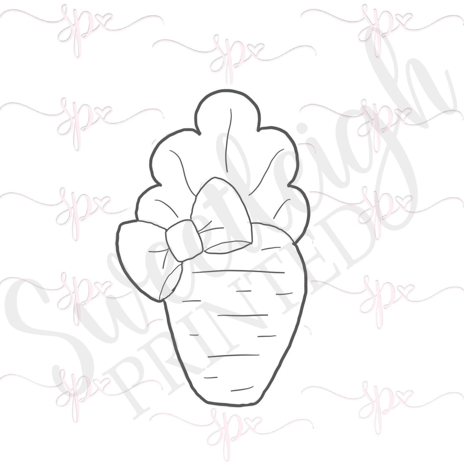 Girly Carrot 3 Cookie Cutter - Sweetleigh 