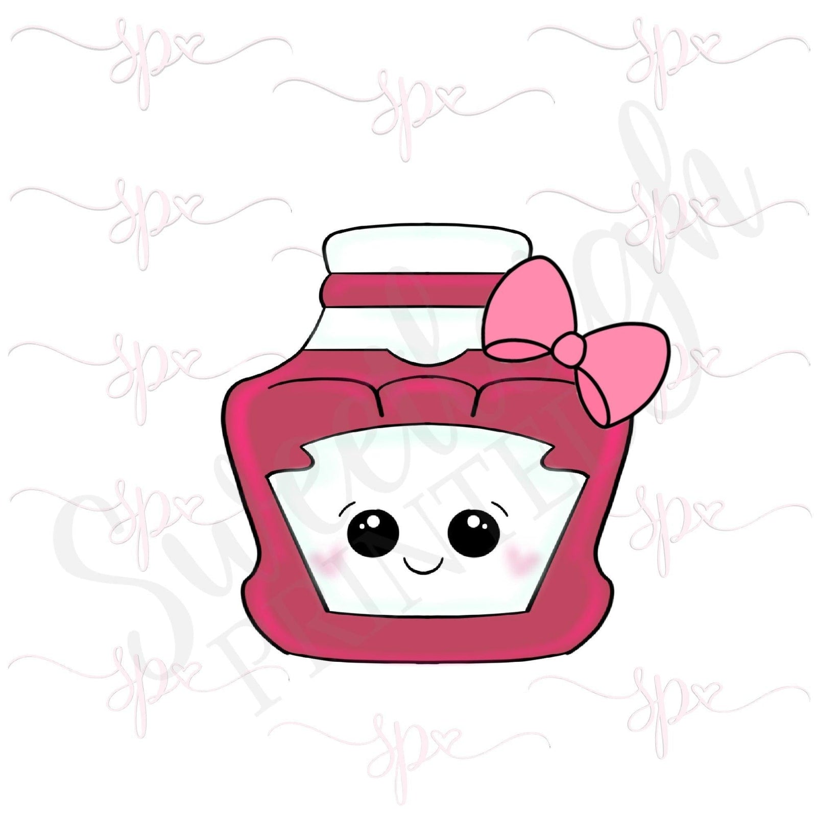 Girly Chubby Ketchup Bottle Cookie Cutter - Sweetleigh 