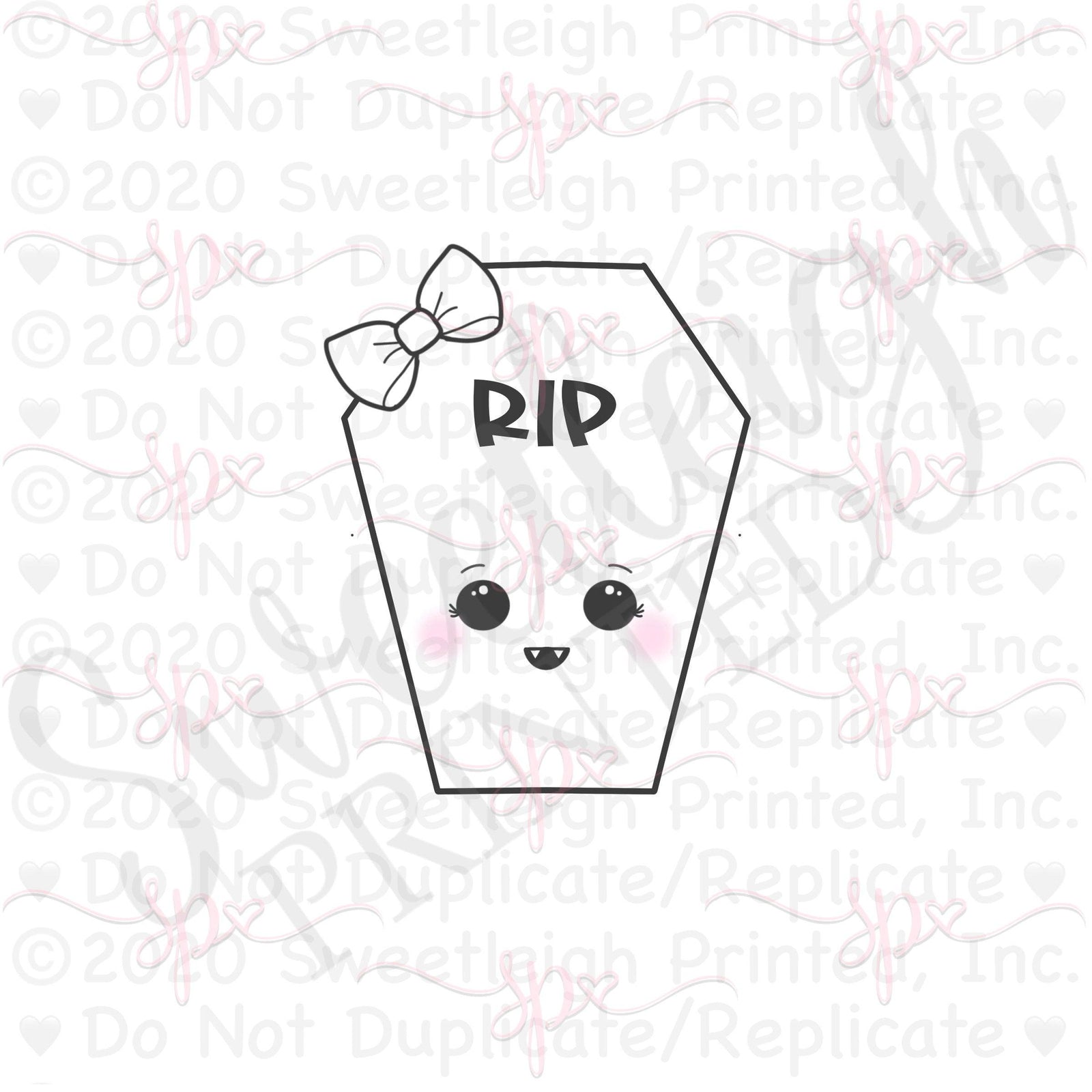 Girly Coffin Cookie Cutter - Sweetleigh 