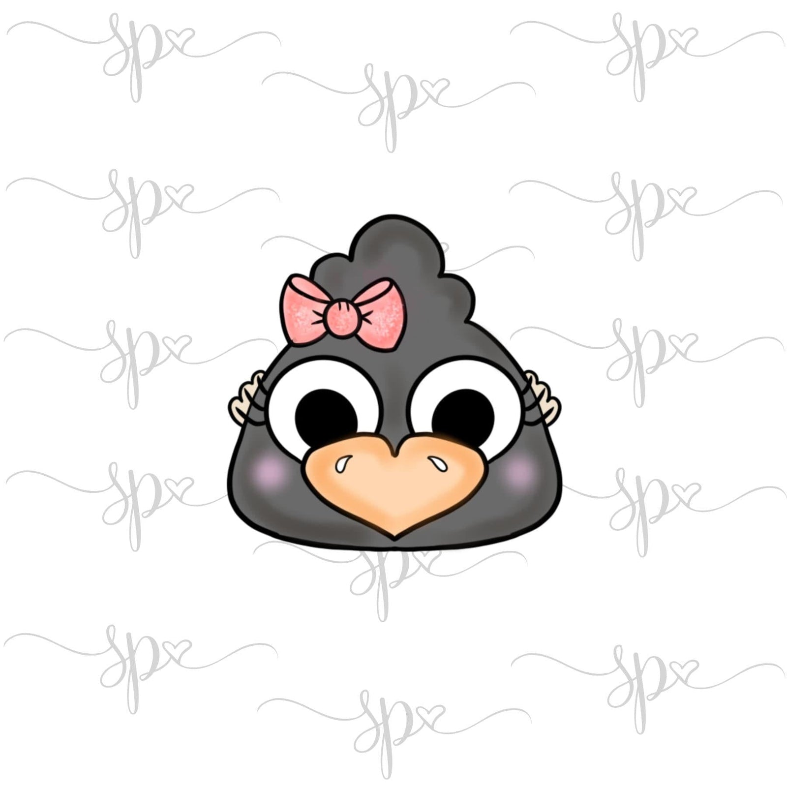 Girly Crow Face Cookie Cutter - Sweetleigh 