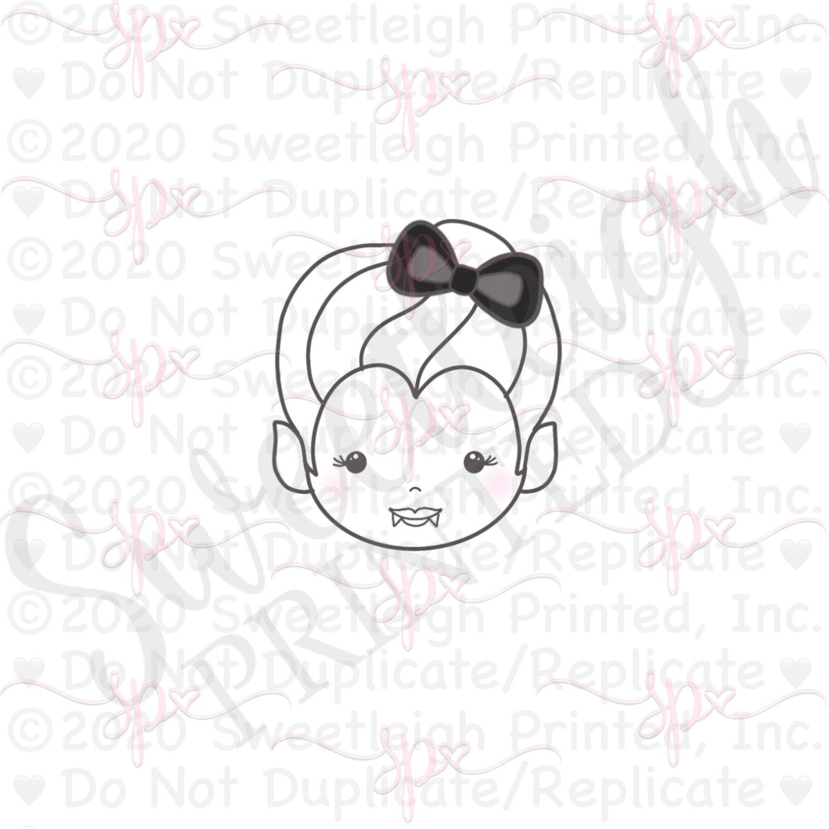 Girly Drac Face Cookie Cutter - Sweetleigh 