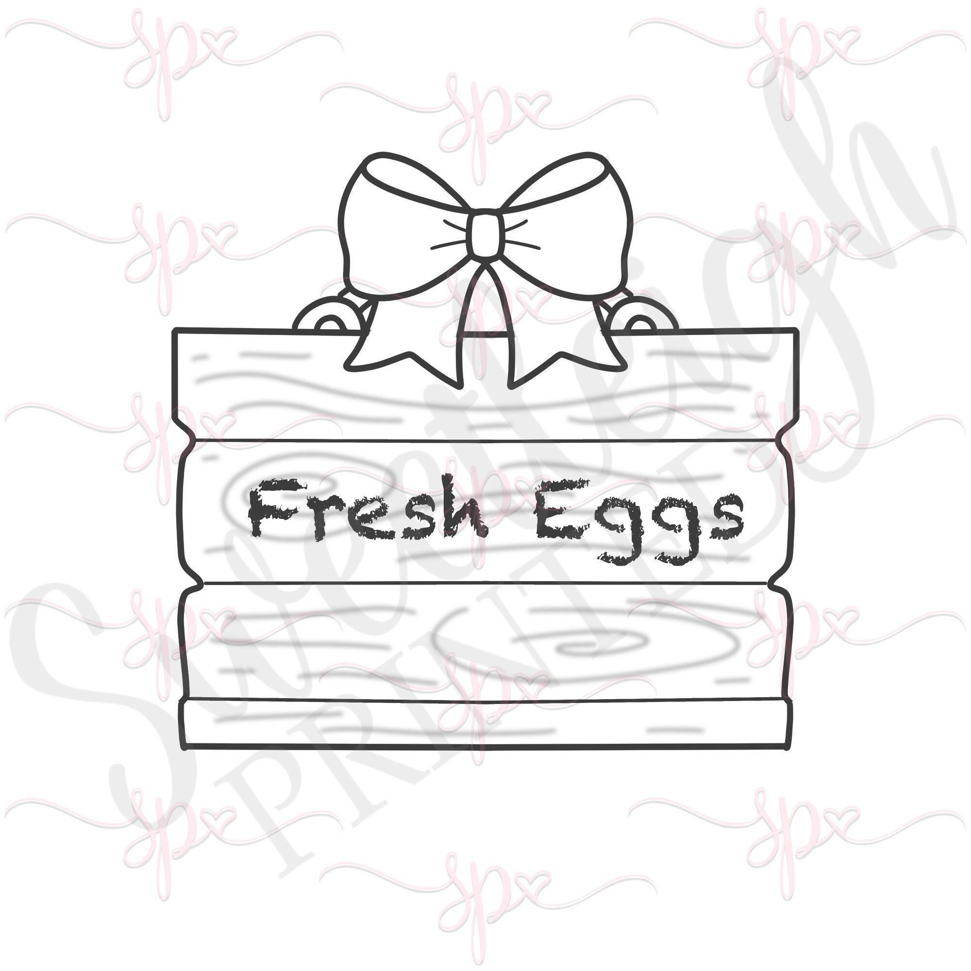 Girly Eggs Sign Cookie Cutter - Sweetleigh 