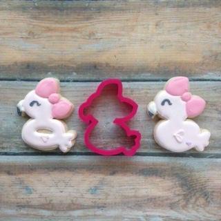 Girly Flamingo Pool Float Cookie Cutter - Sweetleigh 