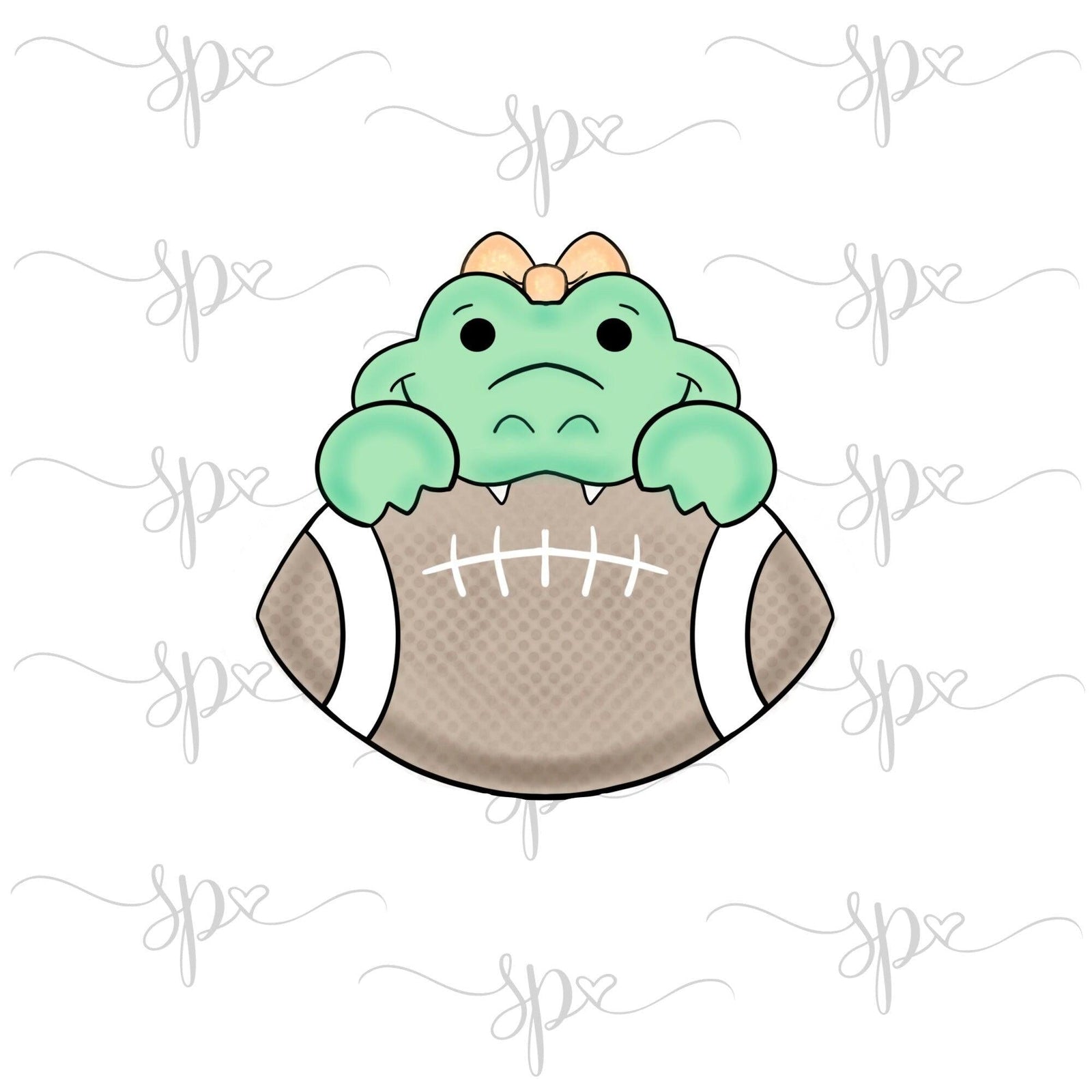 Girly Gator Football Cookie Cutter - Sweetleigh 
