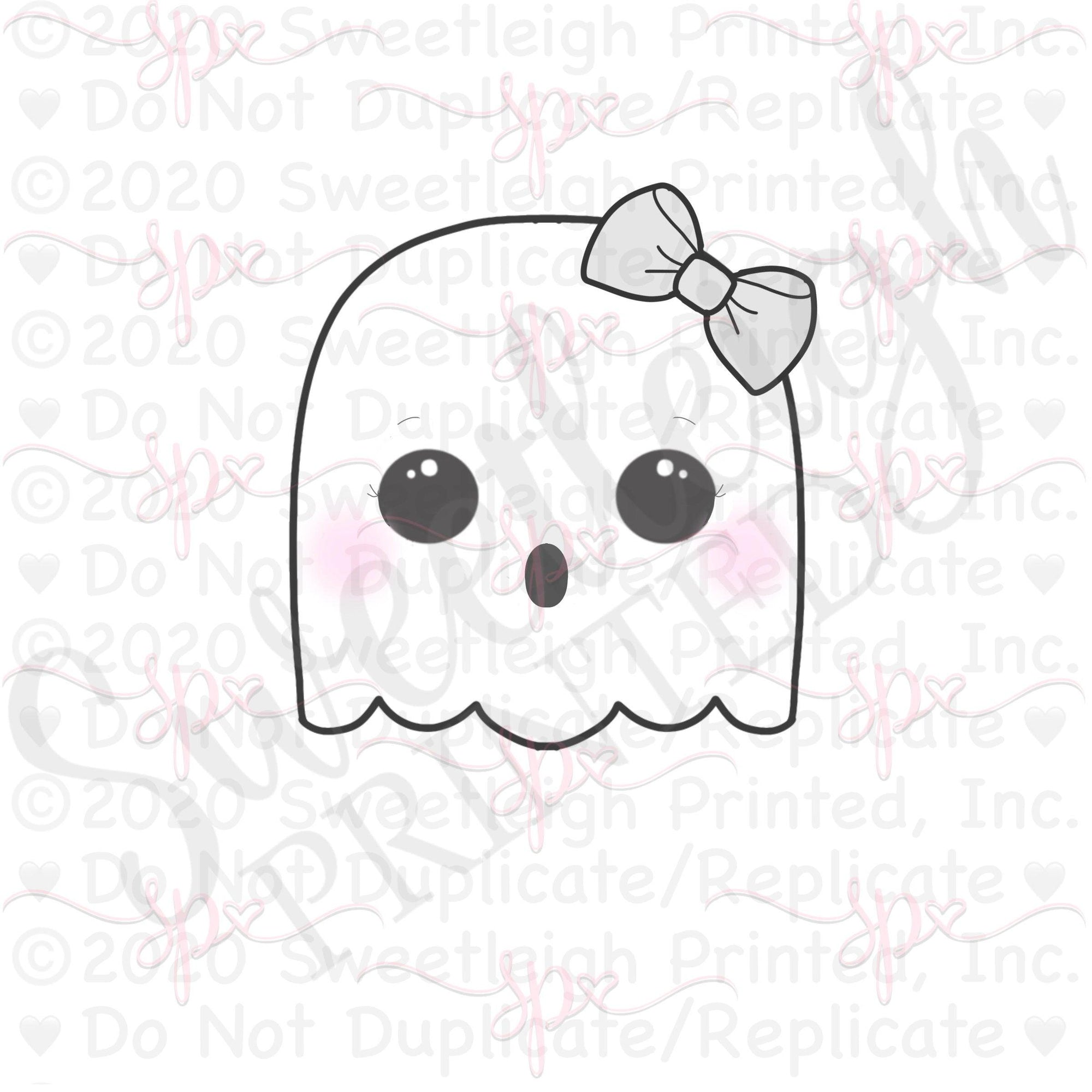 Girly Ghost 1 Cookie Cutter - Sweetleigh 