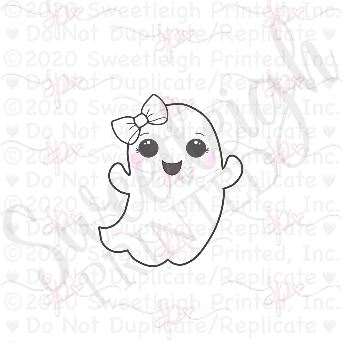 Girly Ghost 2 Cookie Cutter - Sweetleigh 