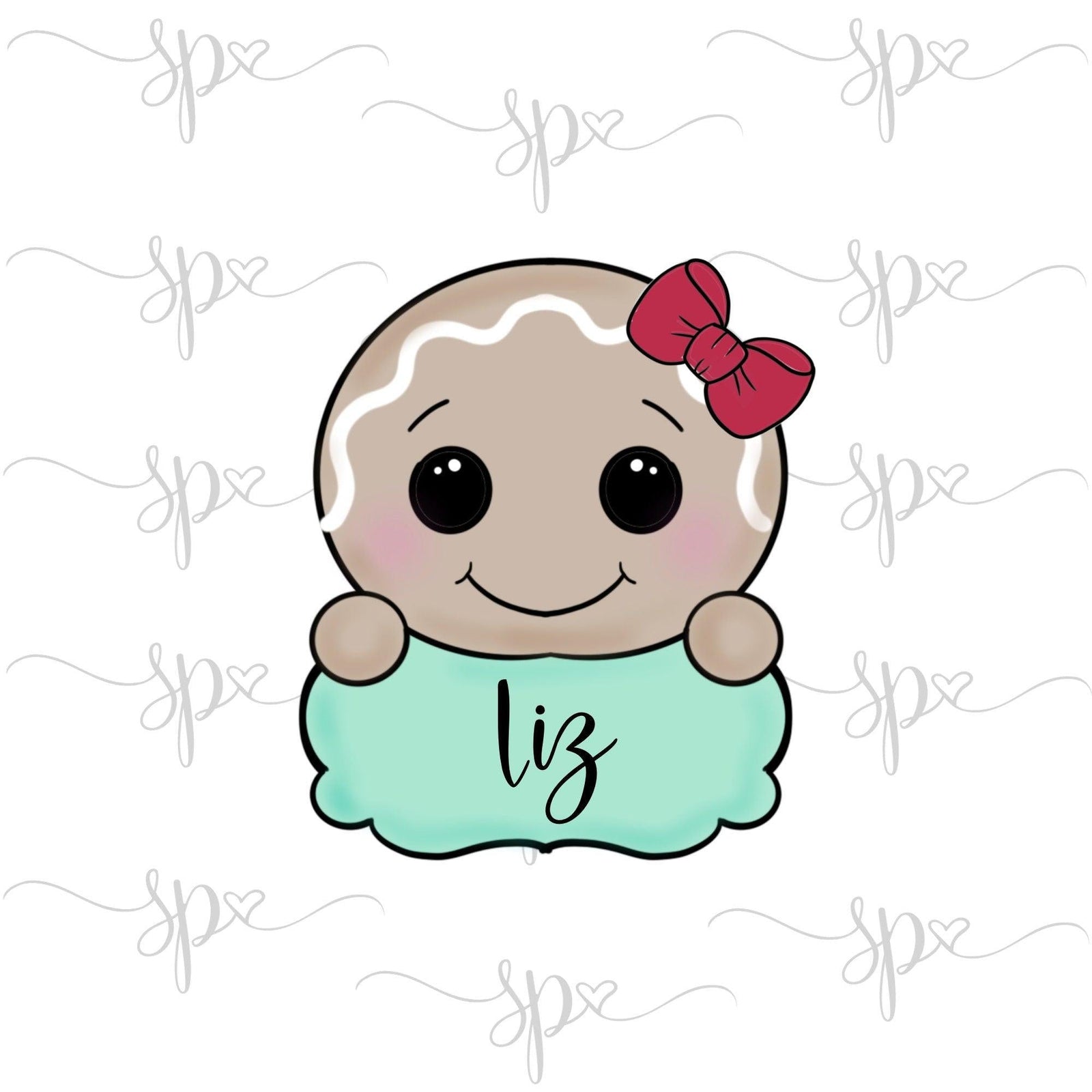 Girly Gingerbread Plaque 2019 Cookie Cutter - Sweetleigh 