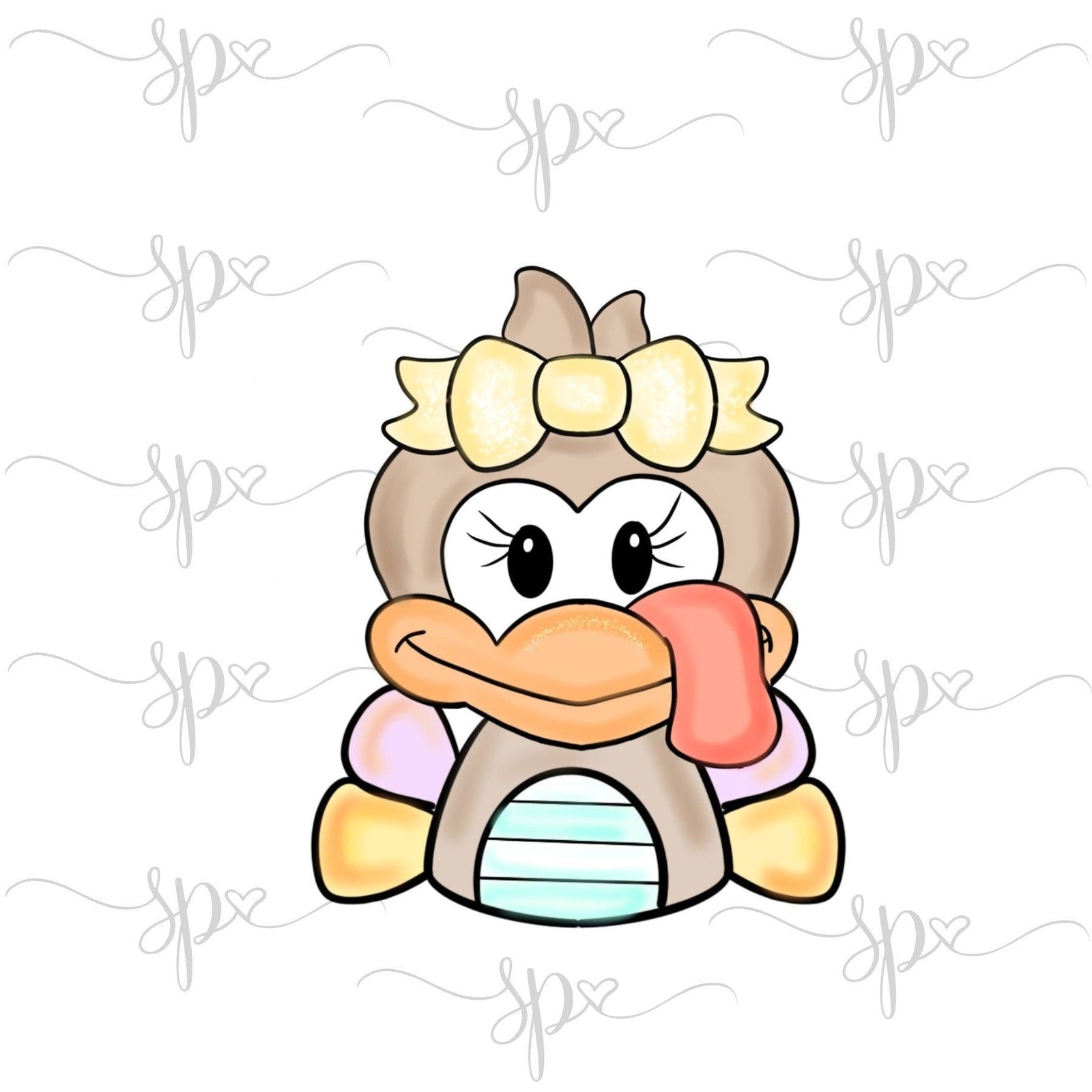 Girly Happy Turkey Cookie Cutter - Sweetleigh 