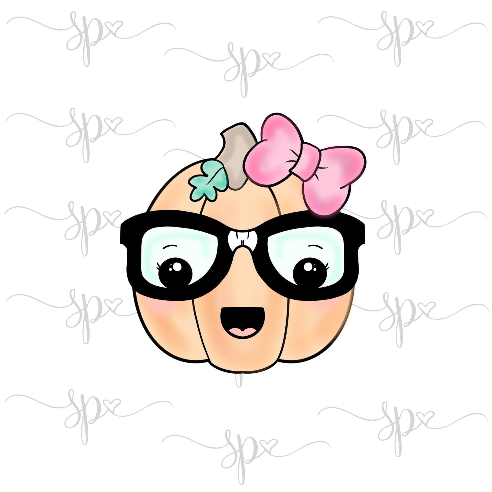 Girly Hipster Pumpkin Cookie Cutter - Sweetleigh 