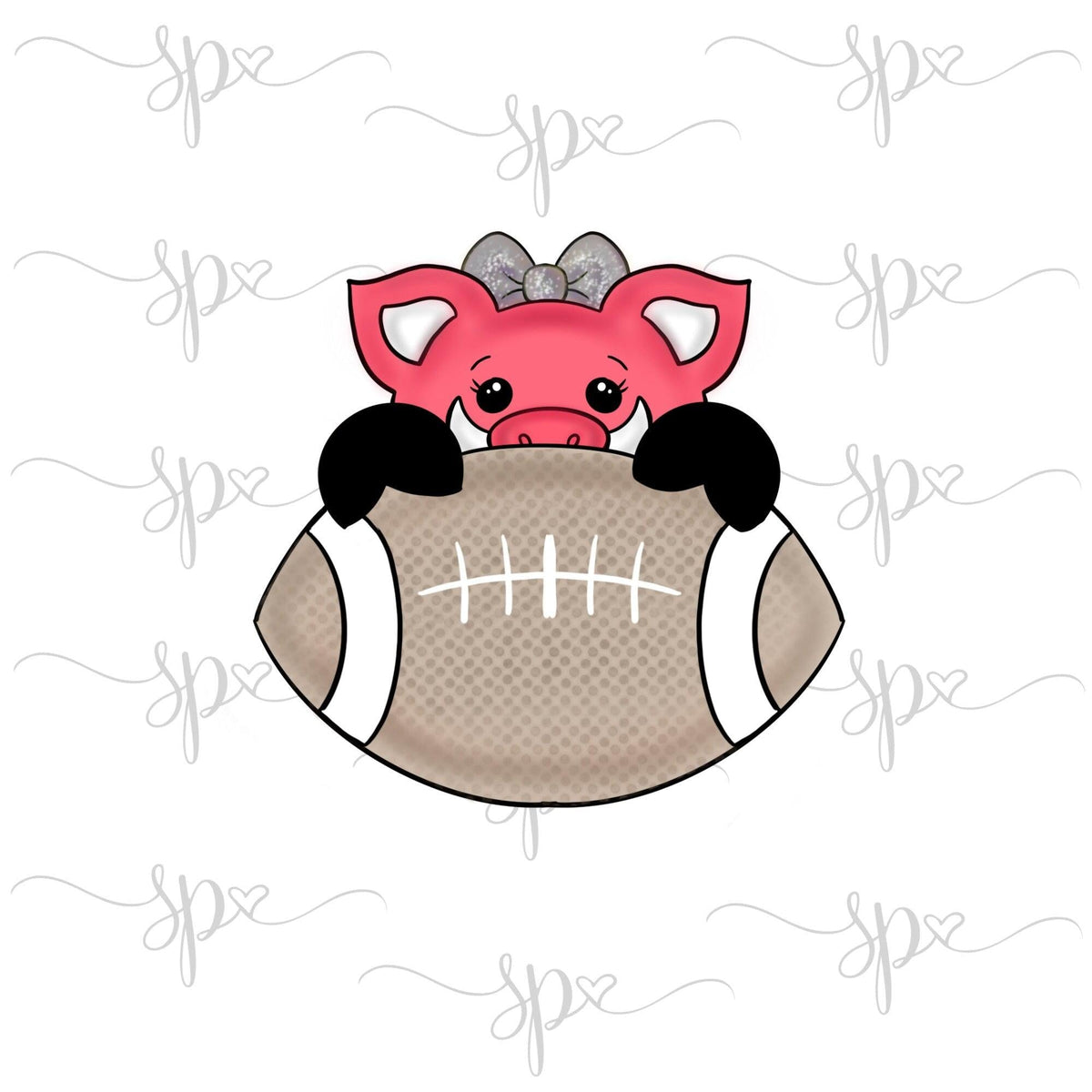 Girly Hog Football Cookie Cutter - Sweetleigh 