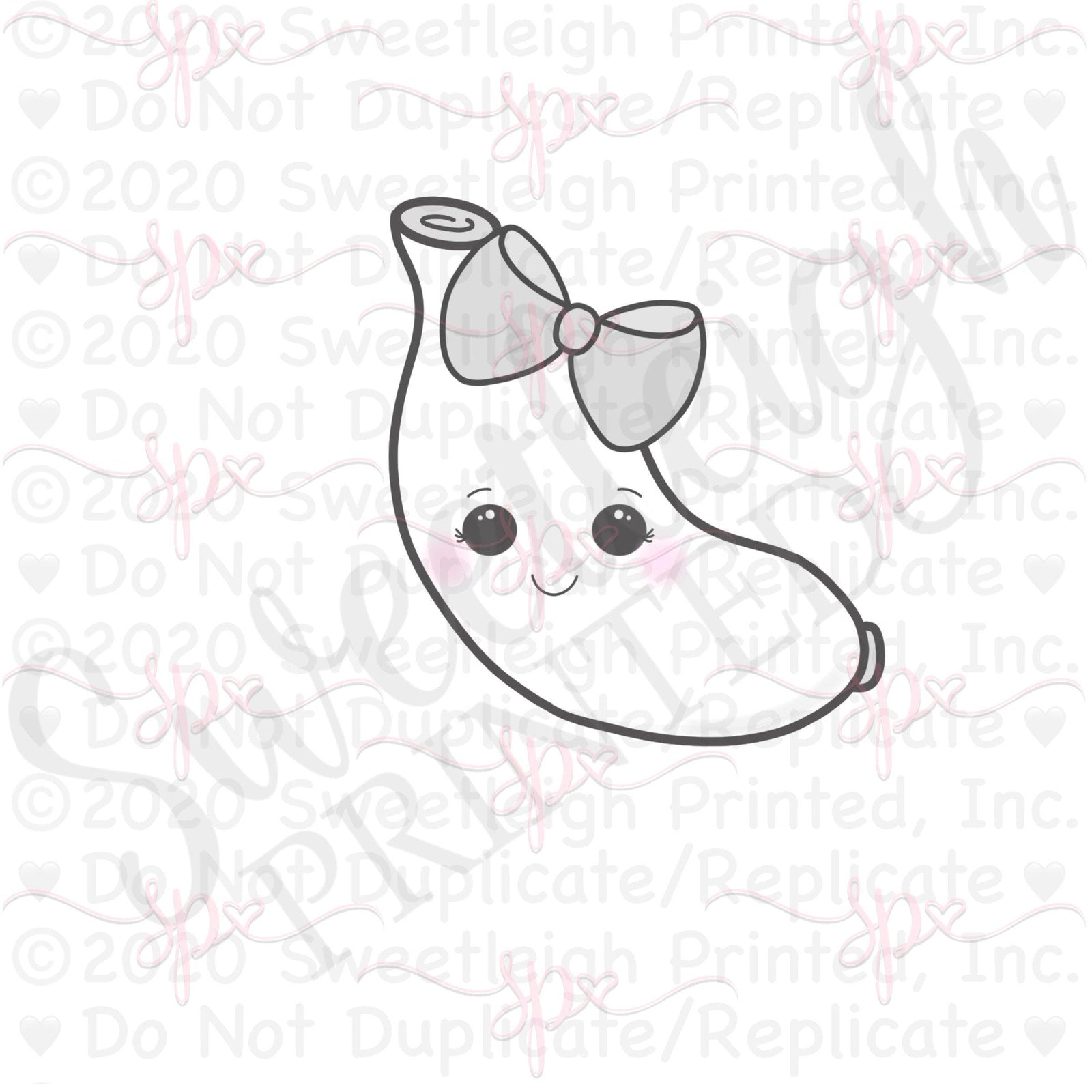 Girly Kawaii Banana 2020 Cookie Cutter - Sweetleigh 