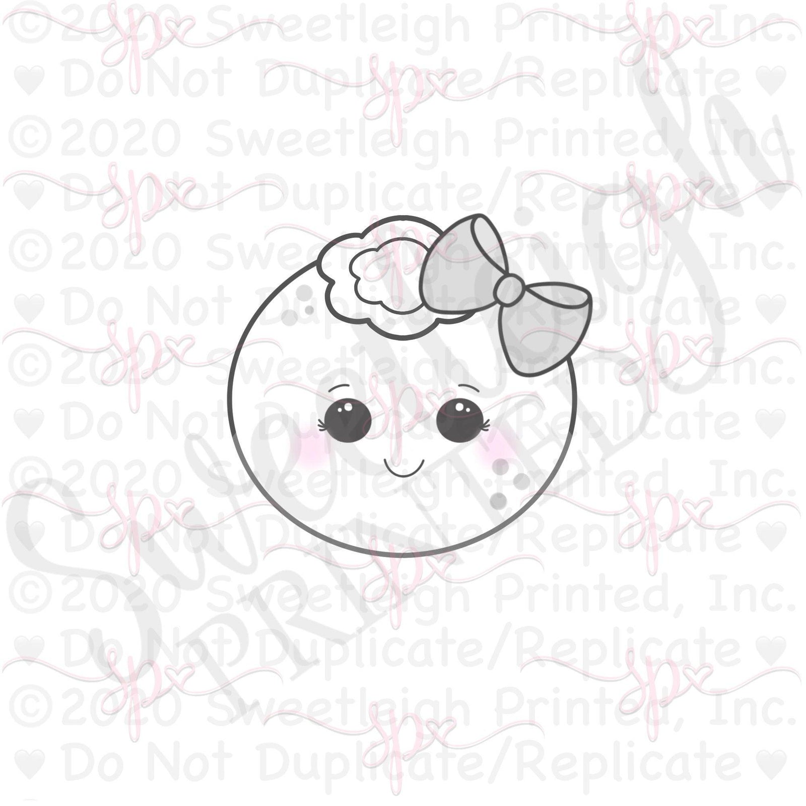 Girly Kawaii Blueberry 2020 Cookie Cutter - Sweetleigh 