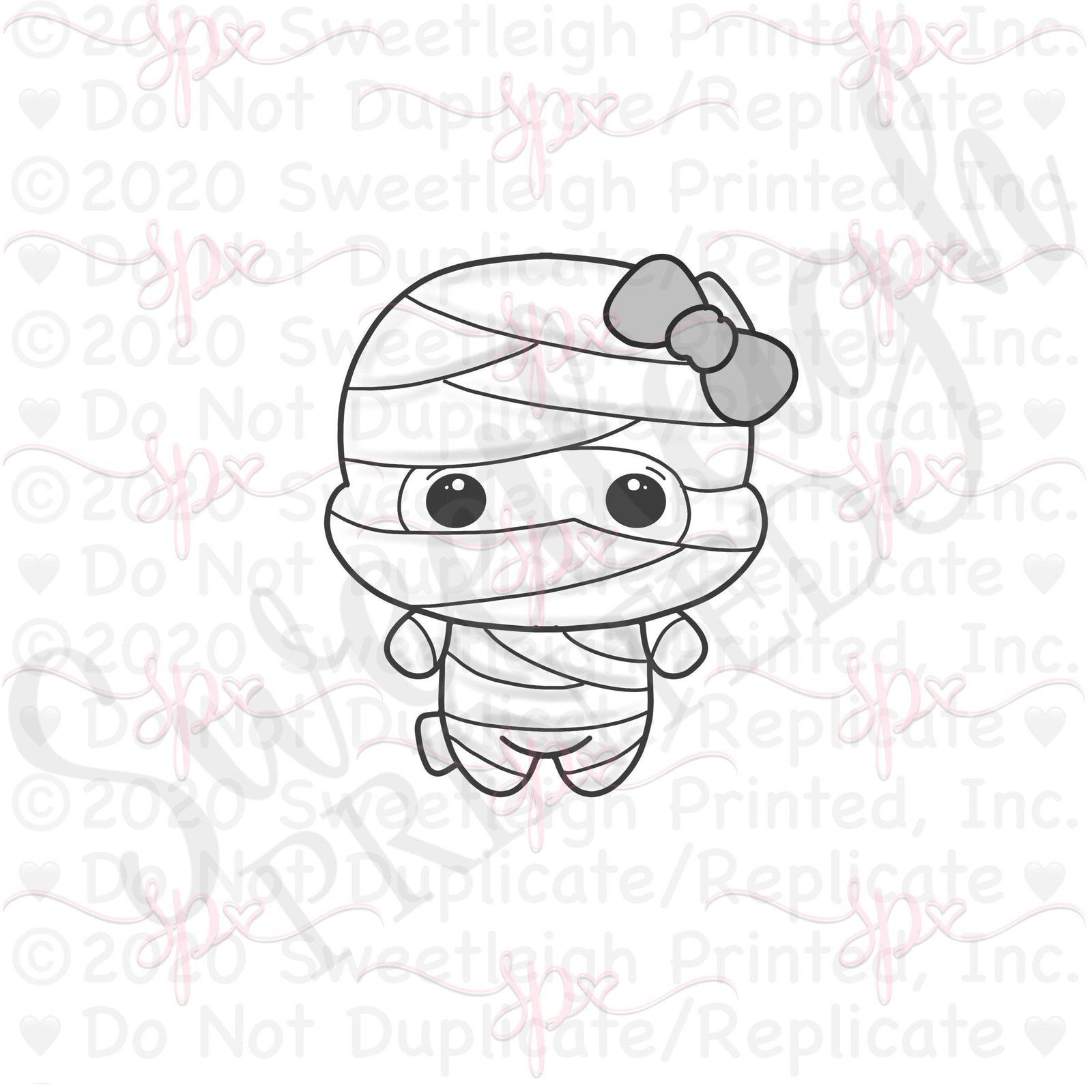 Girly Kawaii Mummy Cookie Cutter - Sweetleigh 