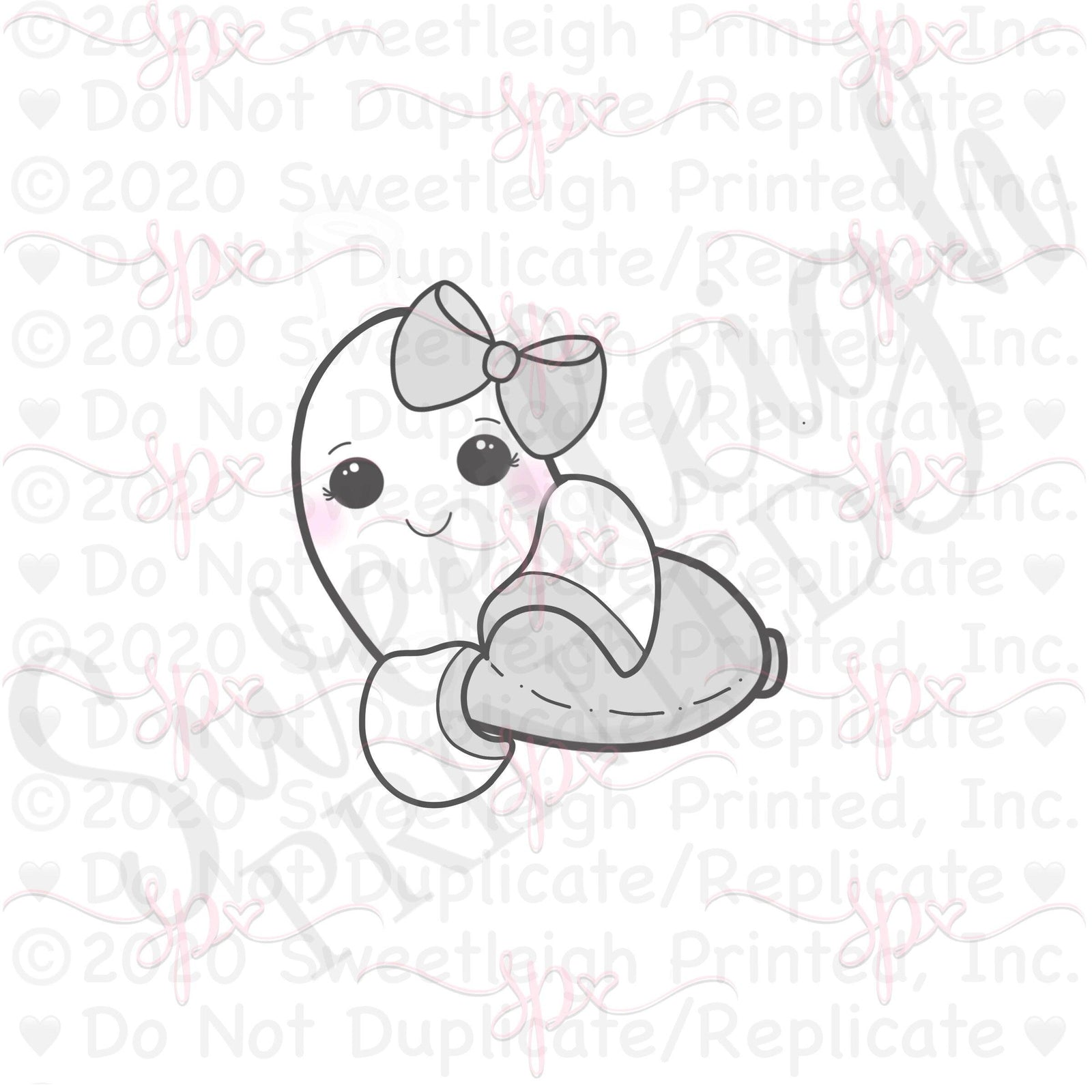 Girly Kawaii Peeled Banana 2020 Cookie Cutter - Sweetleigh 