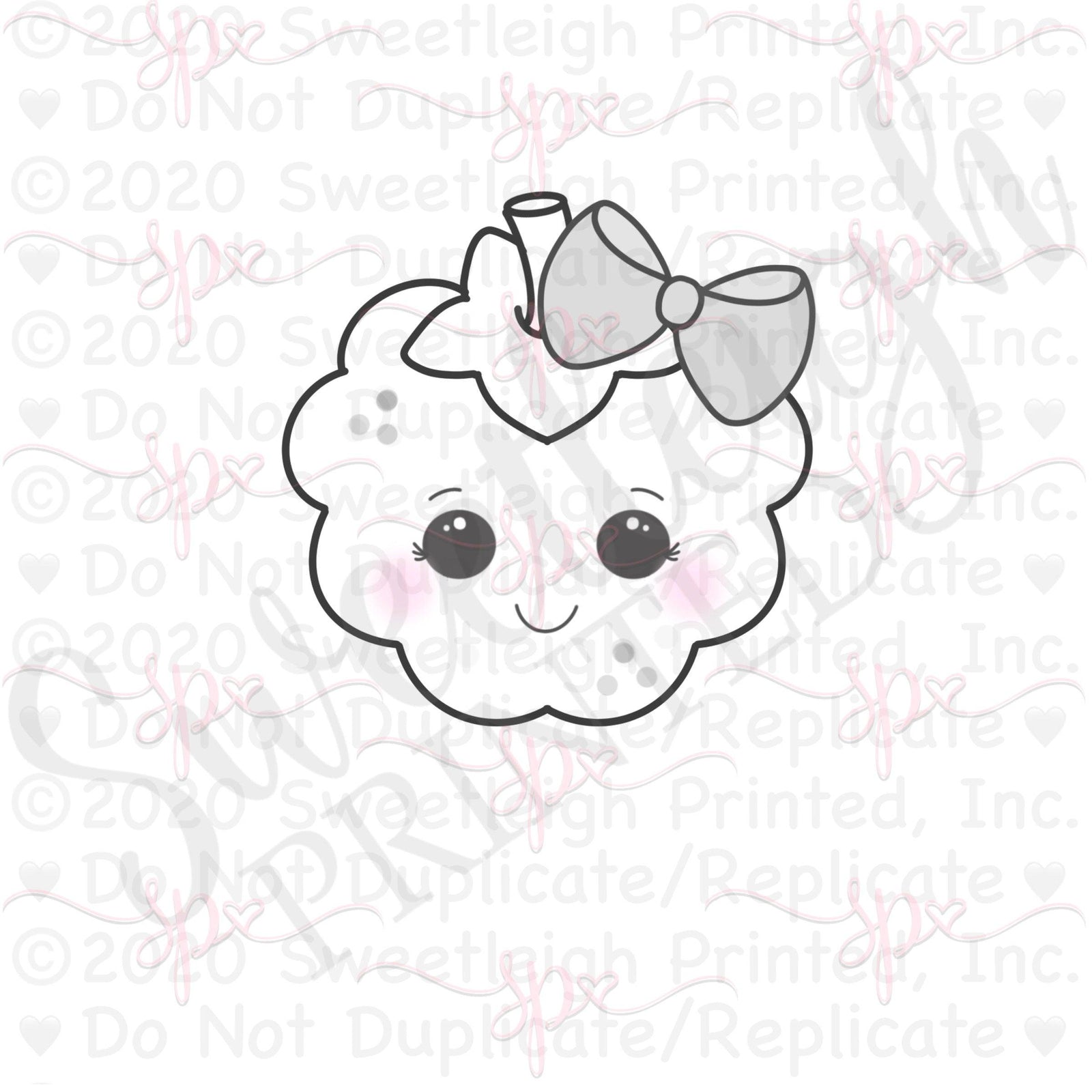 Girly Kawaii Raspberry 2020 Cookie Cutter - Sweetleigh 