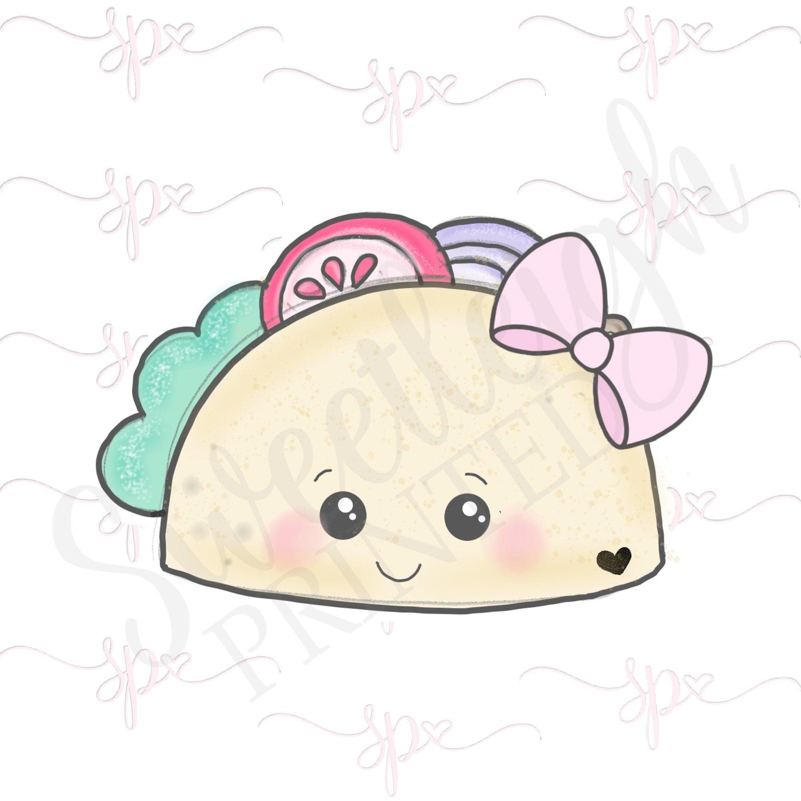 Girly Kawaii Taco Cookie Cutter - Sweetleigh 
